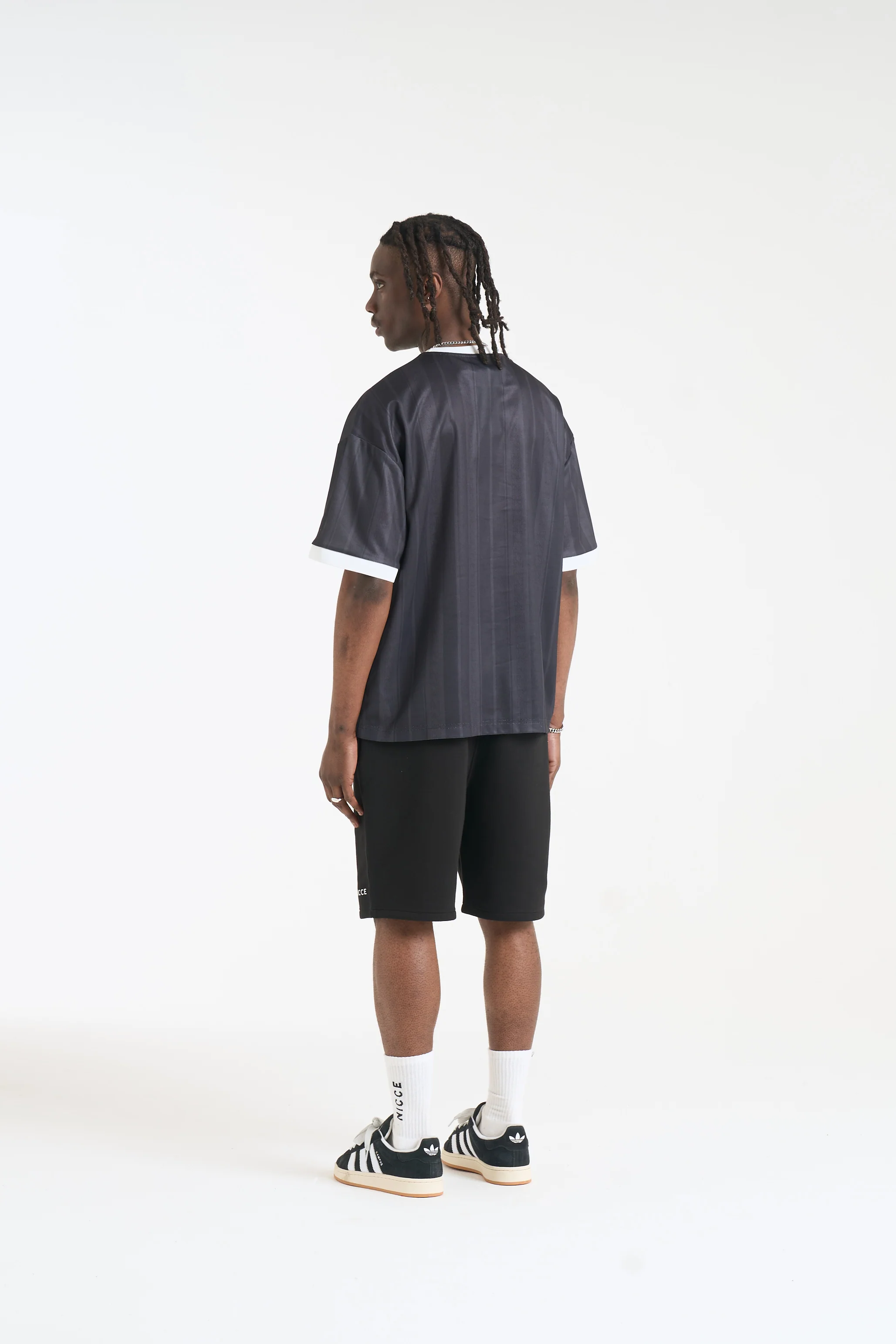 NICCE Mens Legend Football Shirt | Black - Image 3