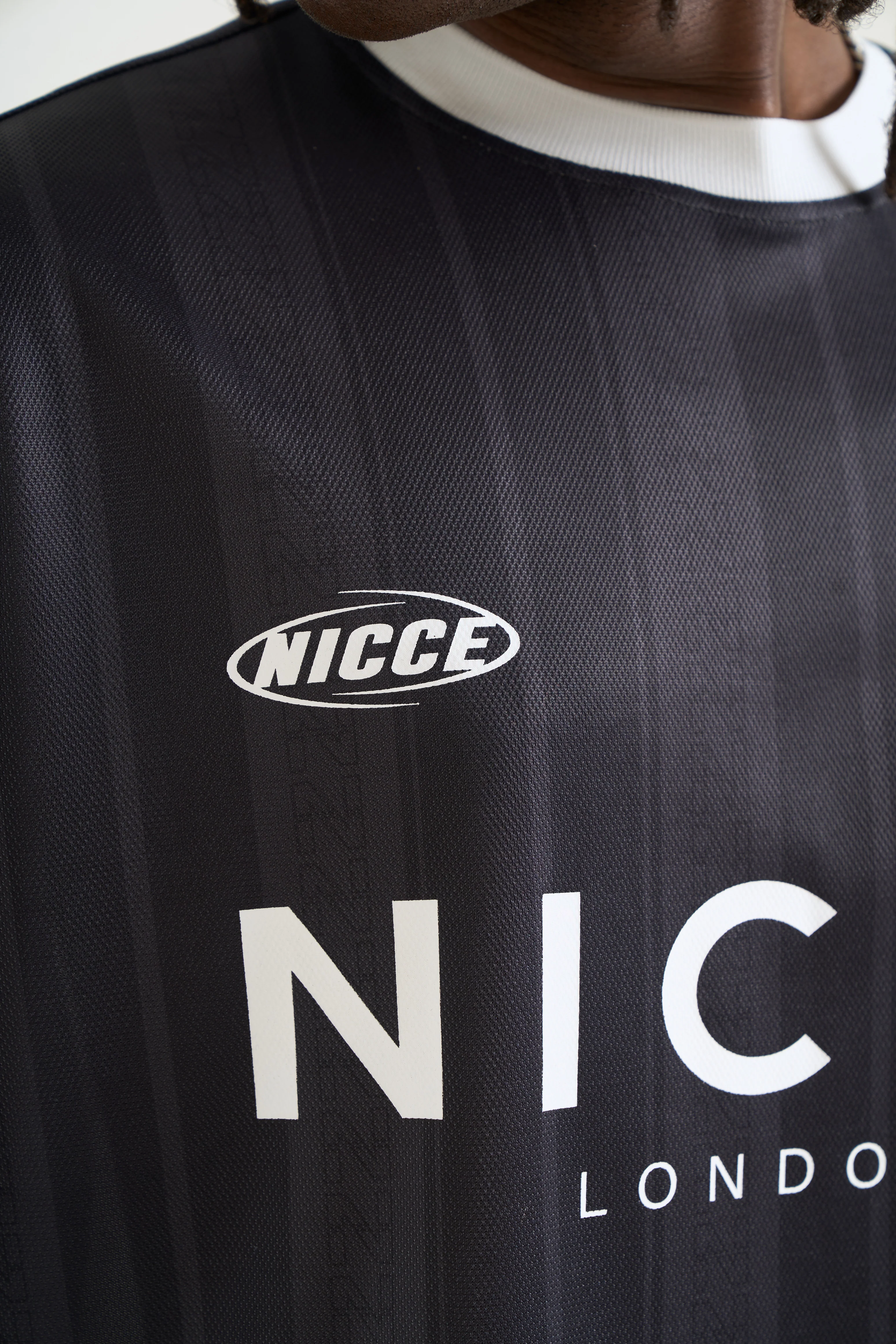 NICCE Mens Legend Football Shirt | Black - Image 5