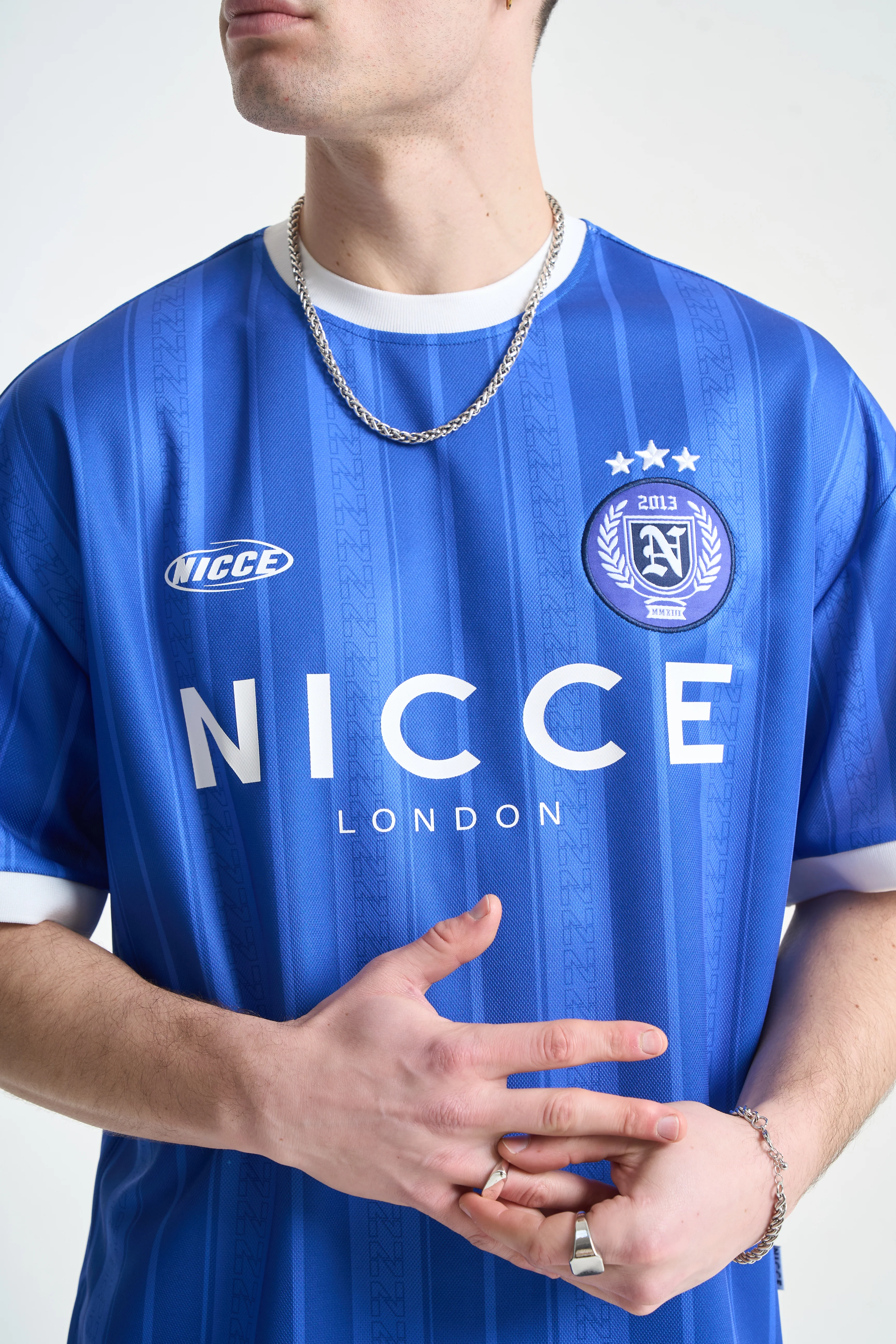 NICCE Mens Legend Football Shirt | Blue - Image 3