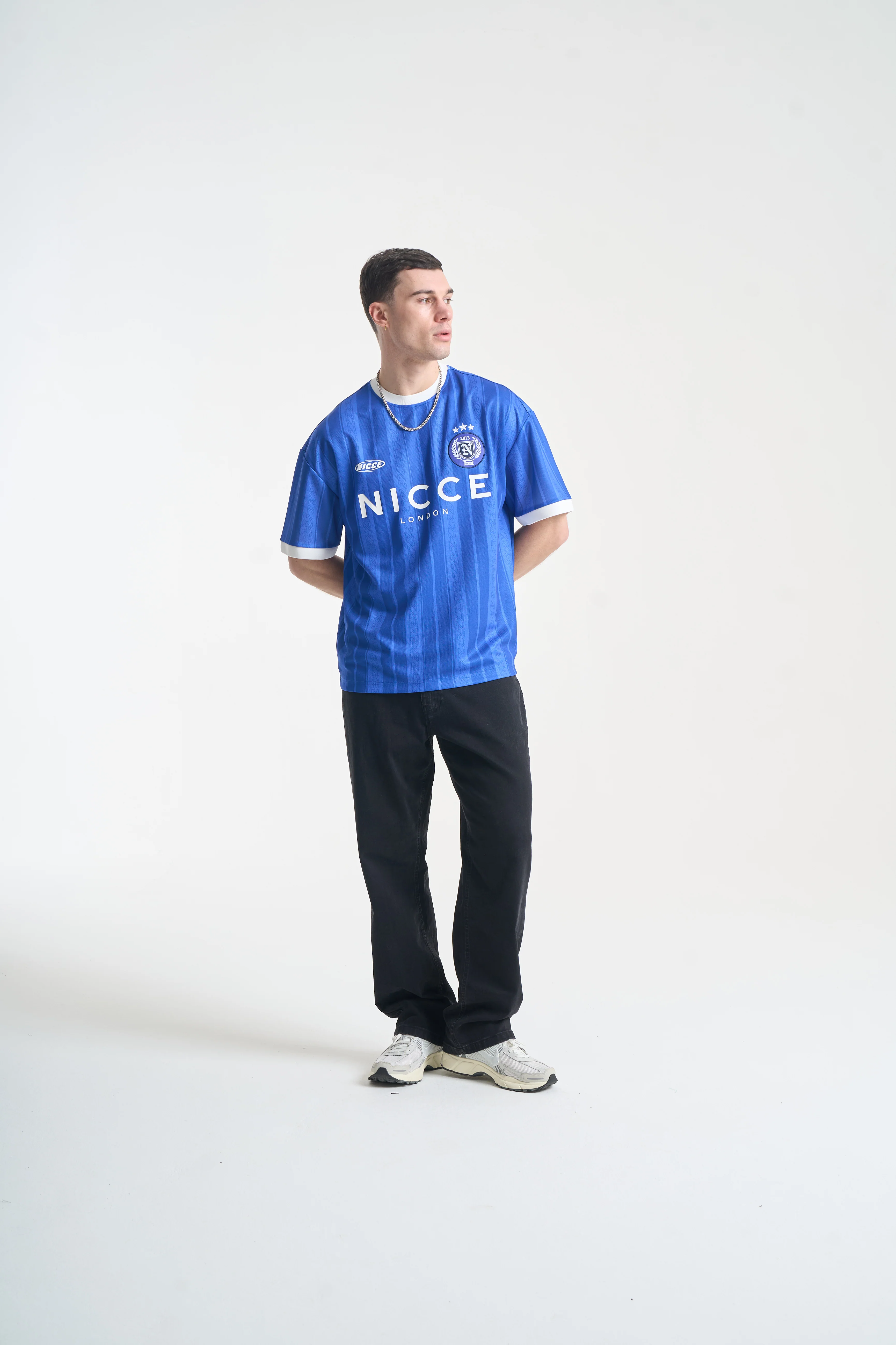 NICCE Mens Legend Football Shirt | Blue - Image 6