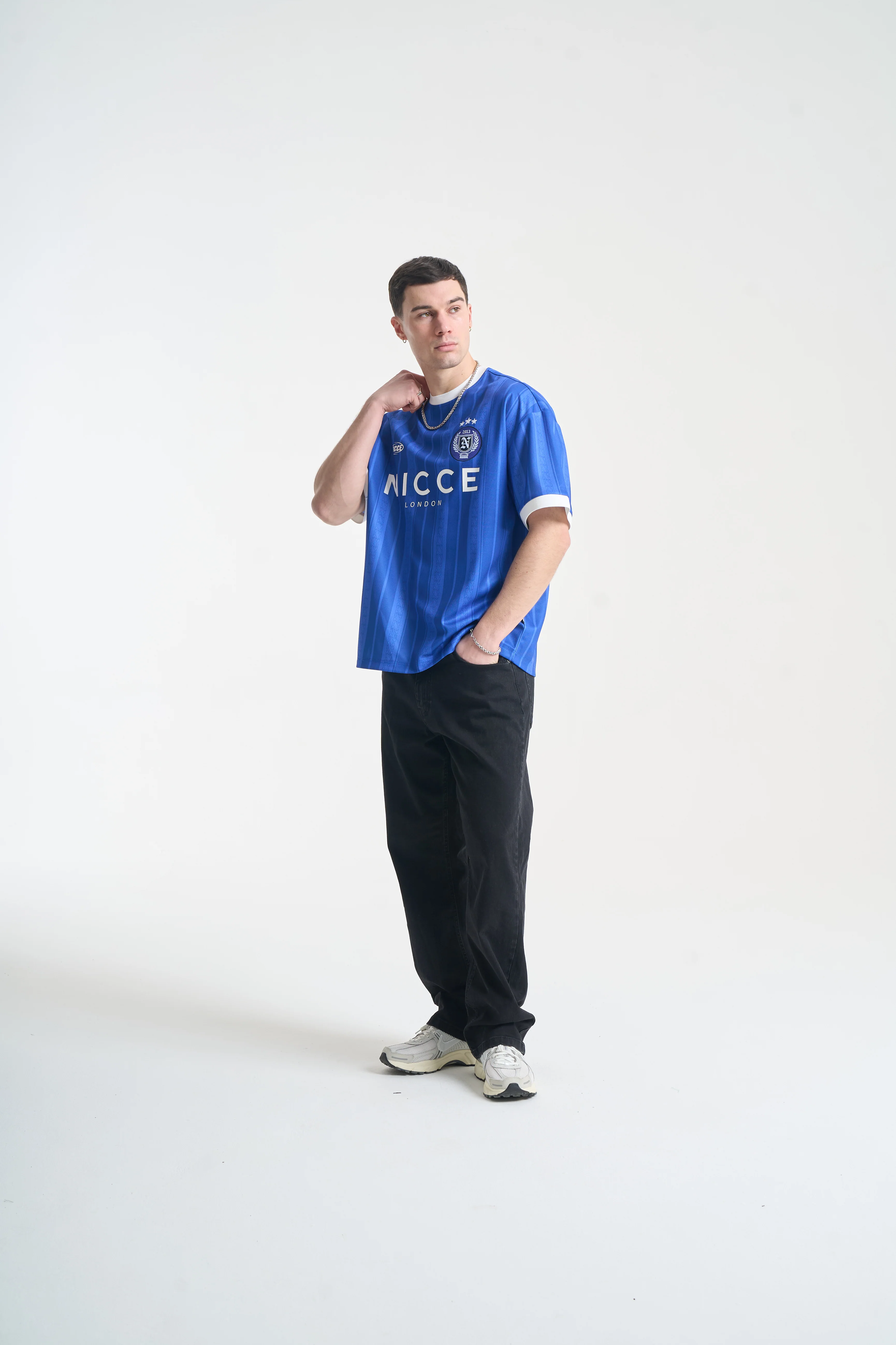 NICCE Mens Legend Football Shirt | Blue - Image 7