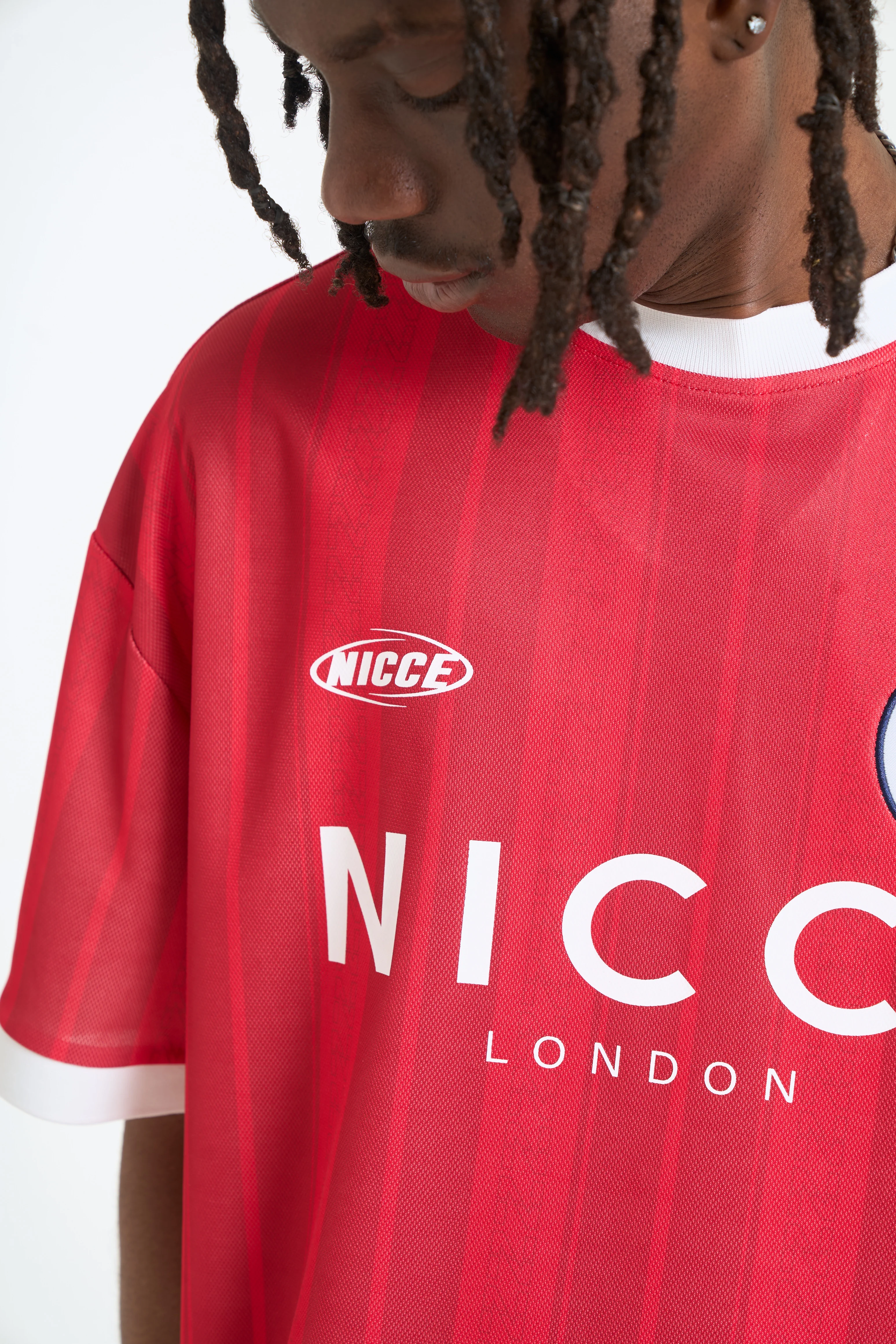 NICCE Mens Legend Football Shirt | Red - Image 10
