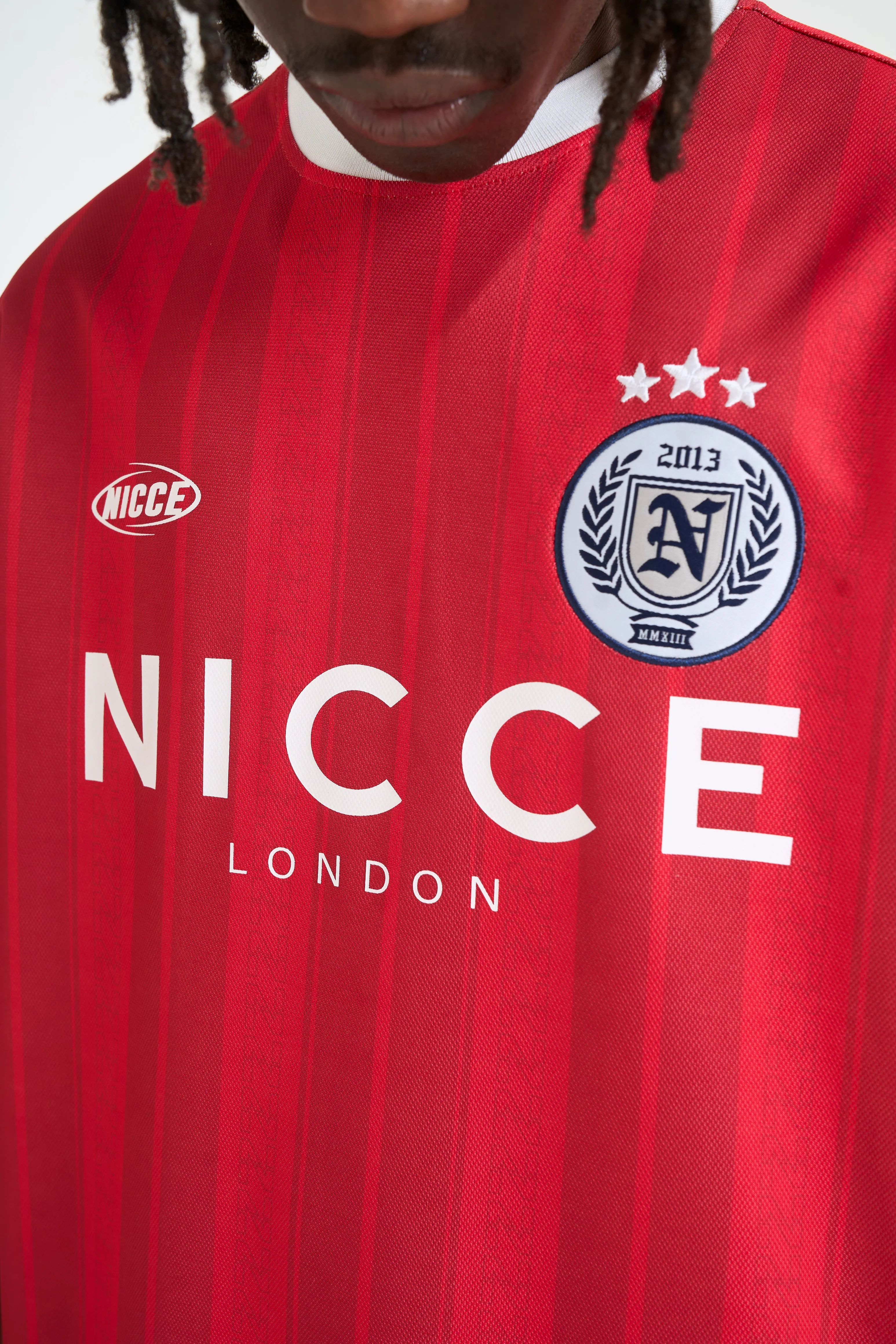 NICCE Mens Legend Football Shirt | Red - Image 13