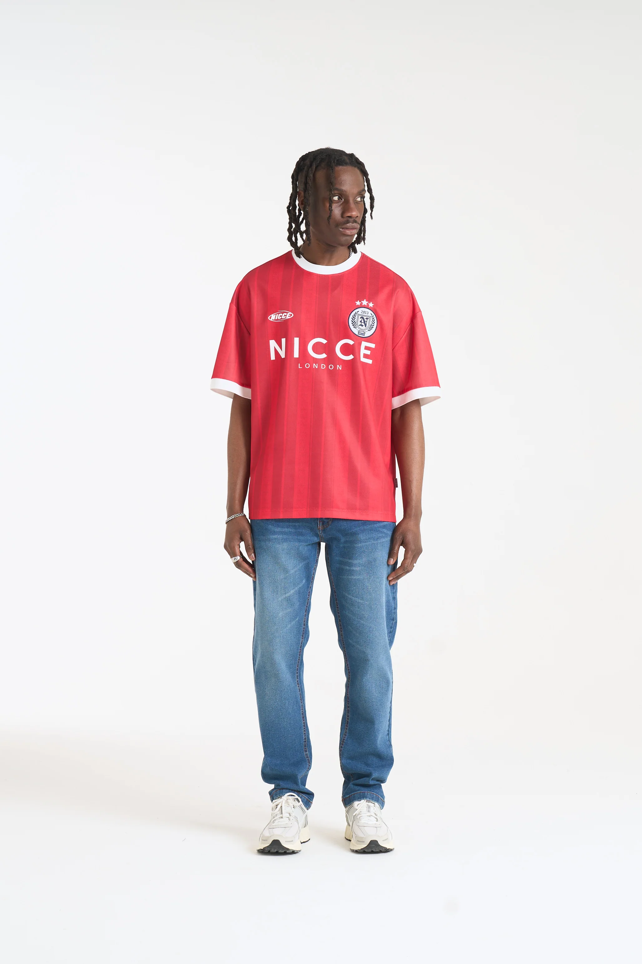 NICCE Mens Legend Football Shirt | Red - Image 5