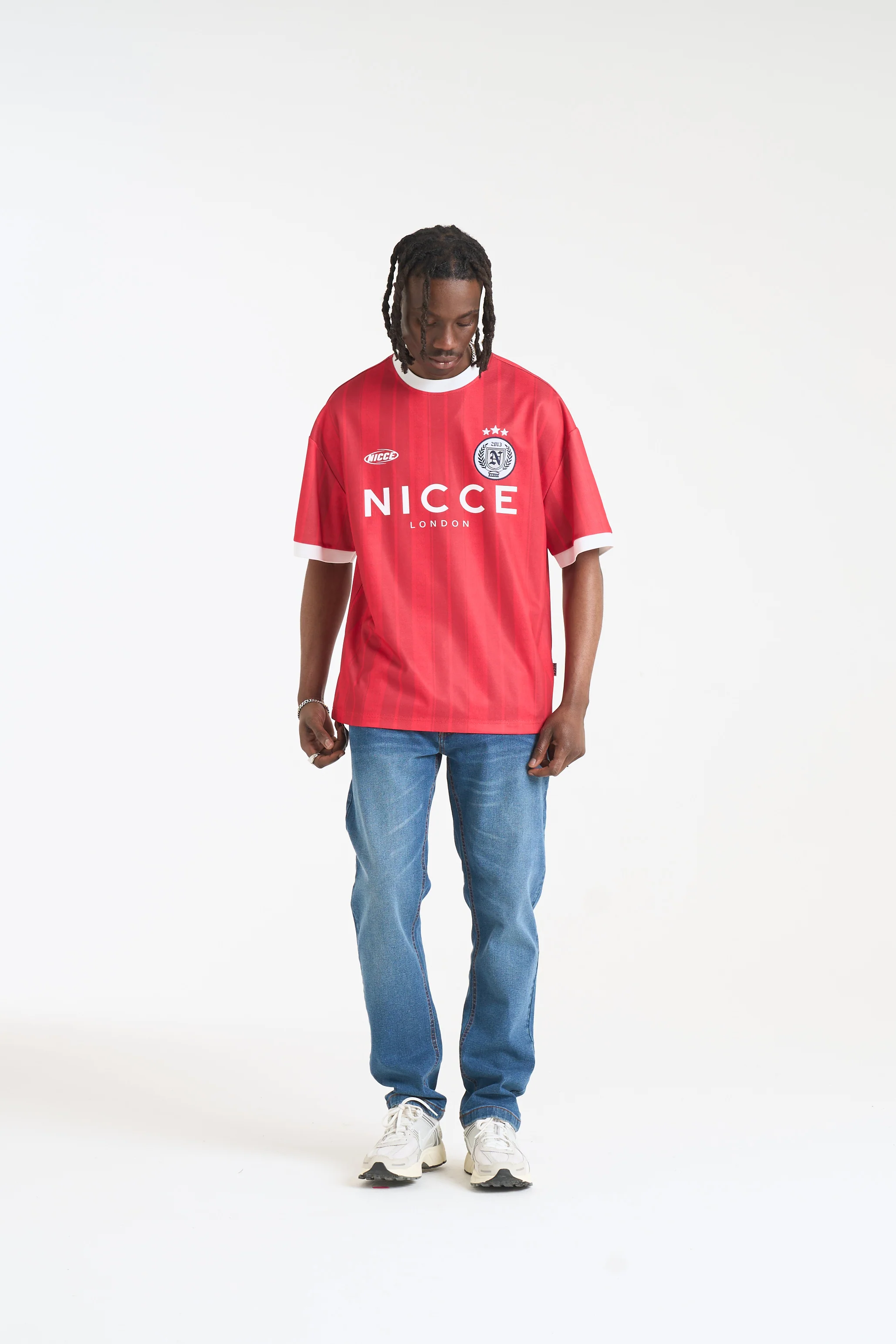 NICCE Mens Legend Football Shirt | Red - Image 7