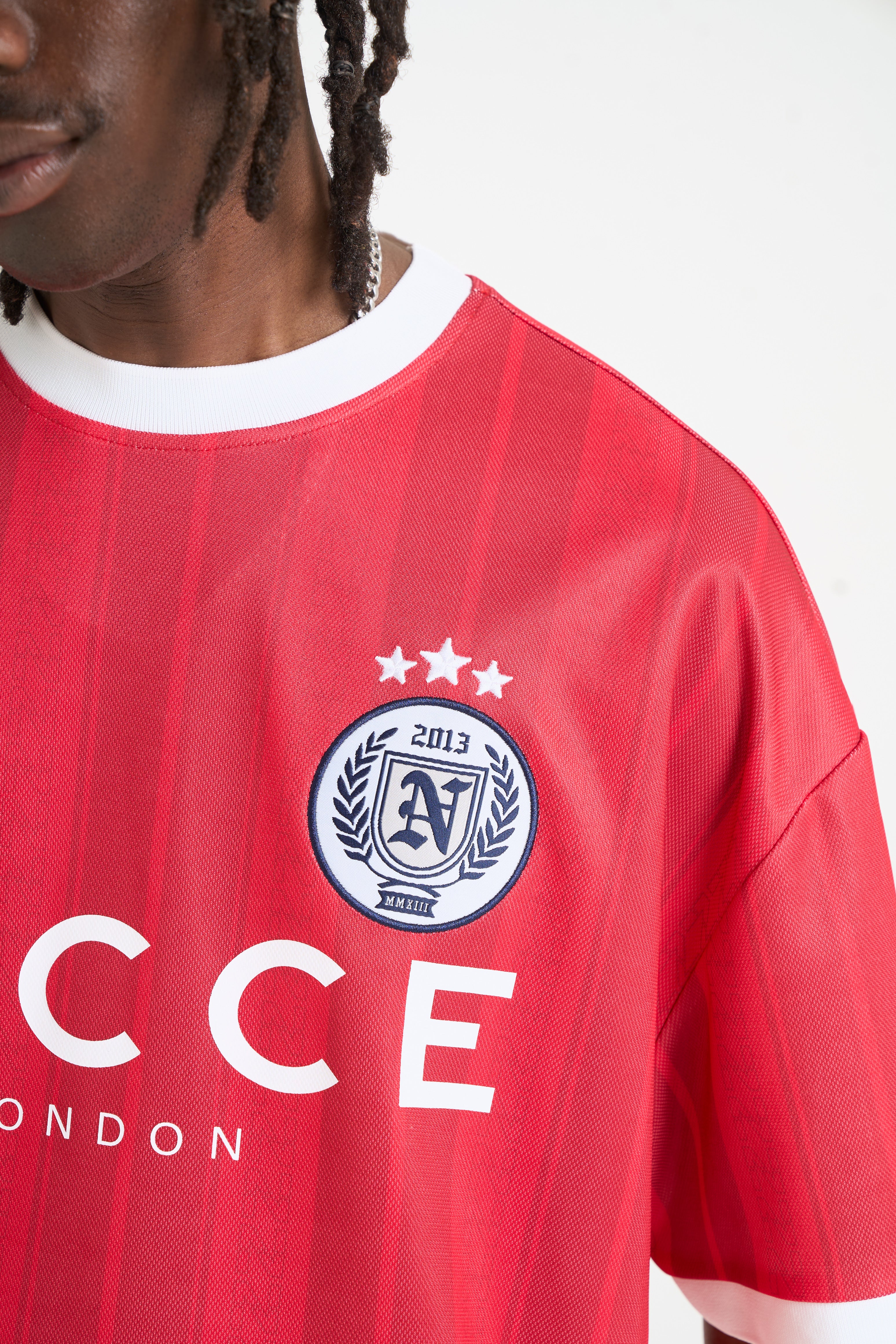 NICCE Mens Legend Football Shirt | Red - Image 9