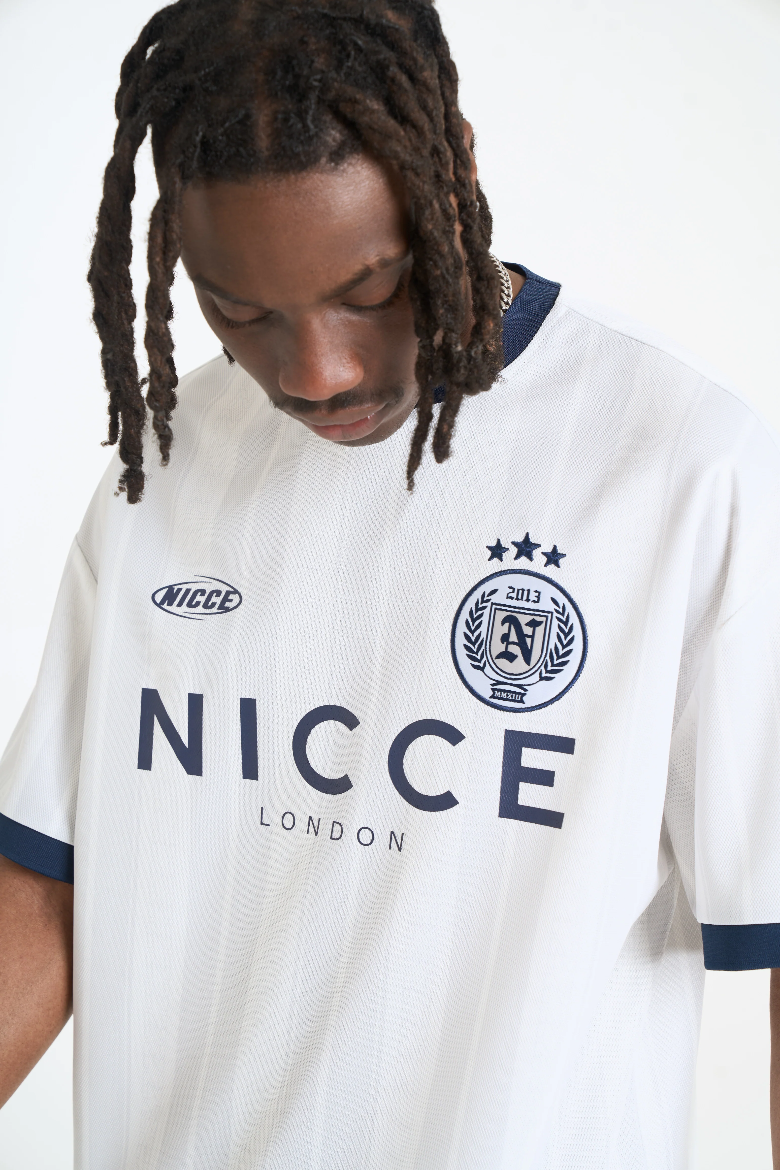 NICCE Mens Legend Football Shirt | White