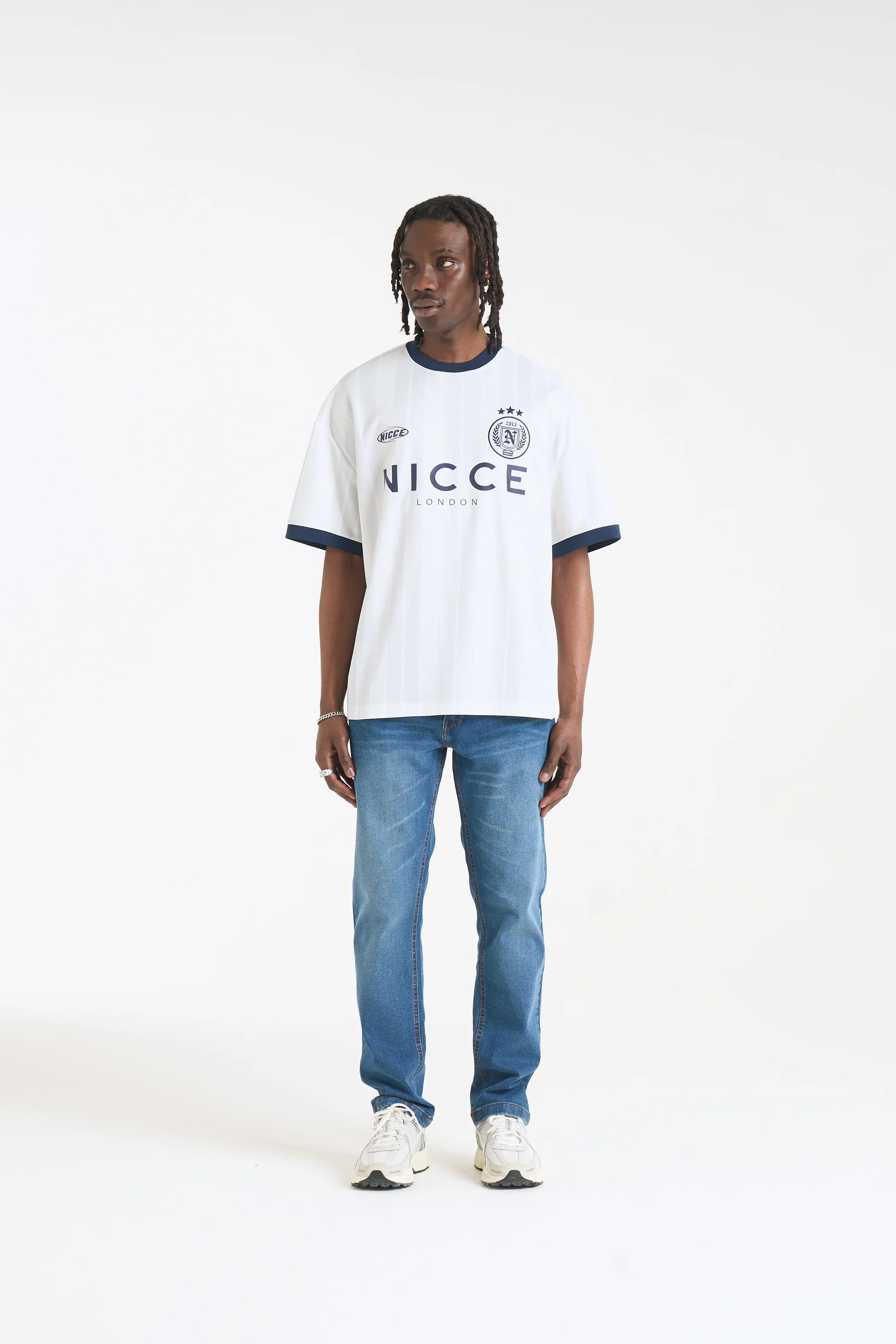 NICCE Mens Legend Football Shirt | White - Image 2