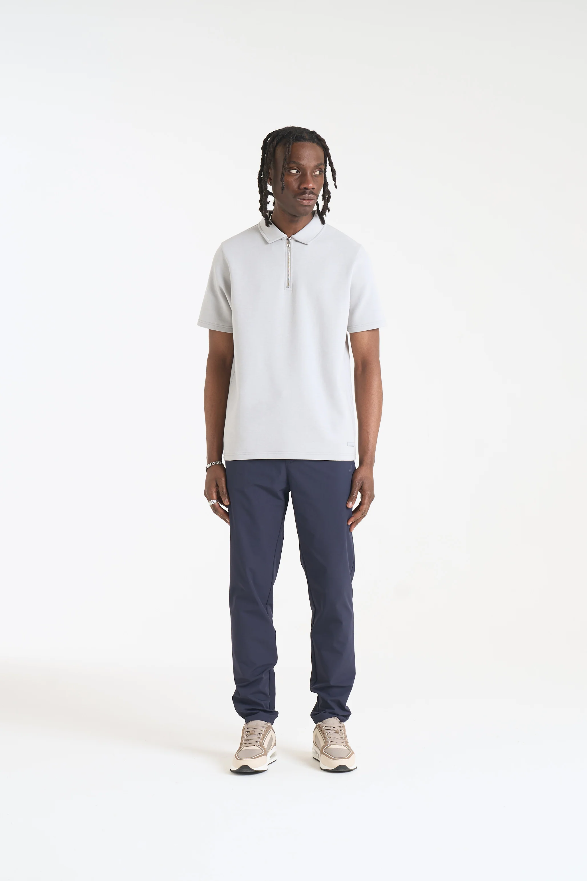 NICCE Mens Luxe Polo Shirt | Chalk Grey - Image 7