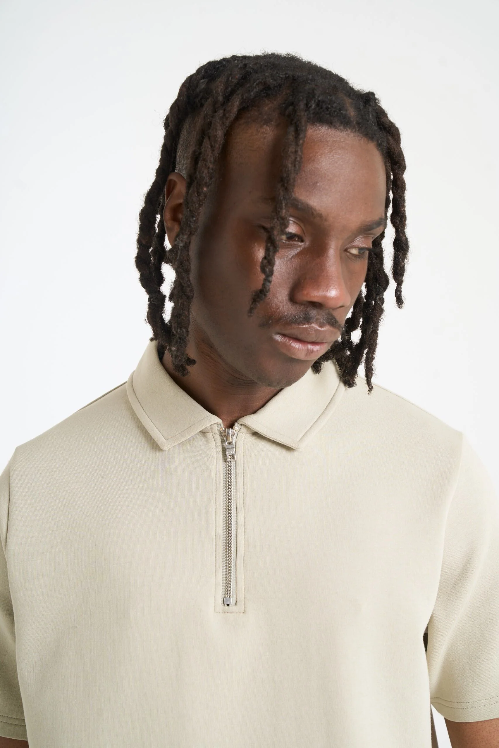 NICCE Mens Luxe Polo Shirt | Grey Stone - Image 3