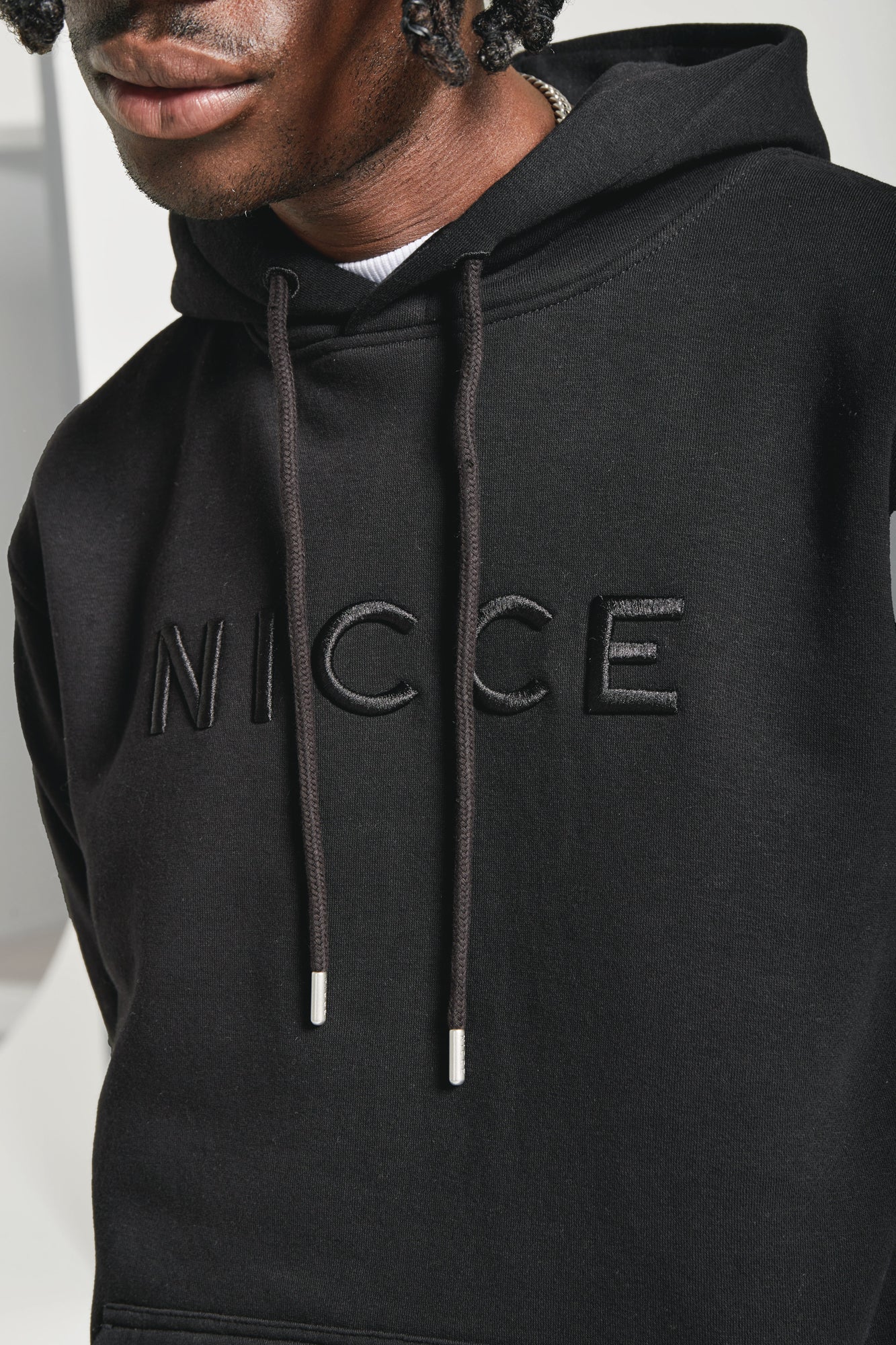 NICCE Mens Mercury Hoodie & Jogger Tracksuit Set | Black - Image 3