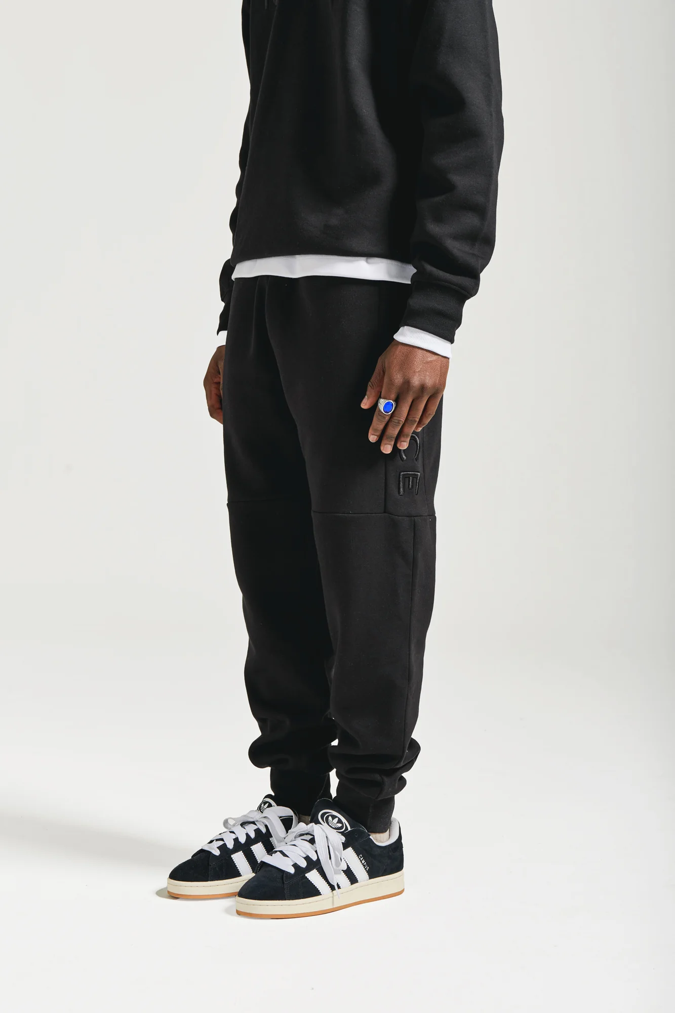 NICCE Mens Mercury Hoodie & Jogger Tracksuit Set | Black - Image 6