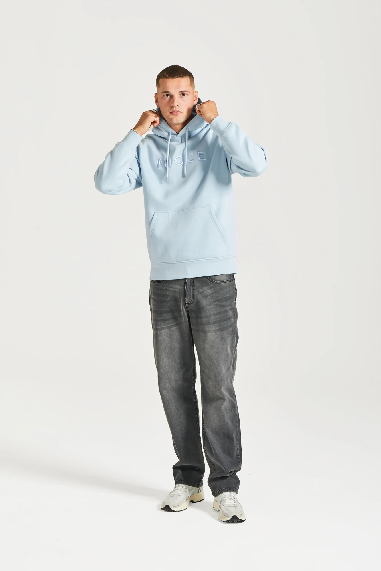 NICCE Mens Mercury Hoodie | Light Blue - Image 3
