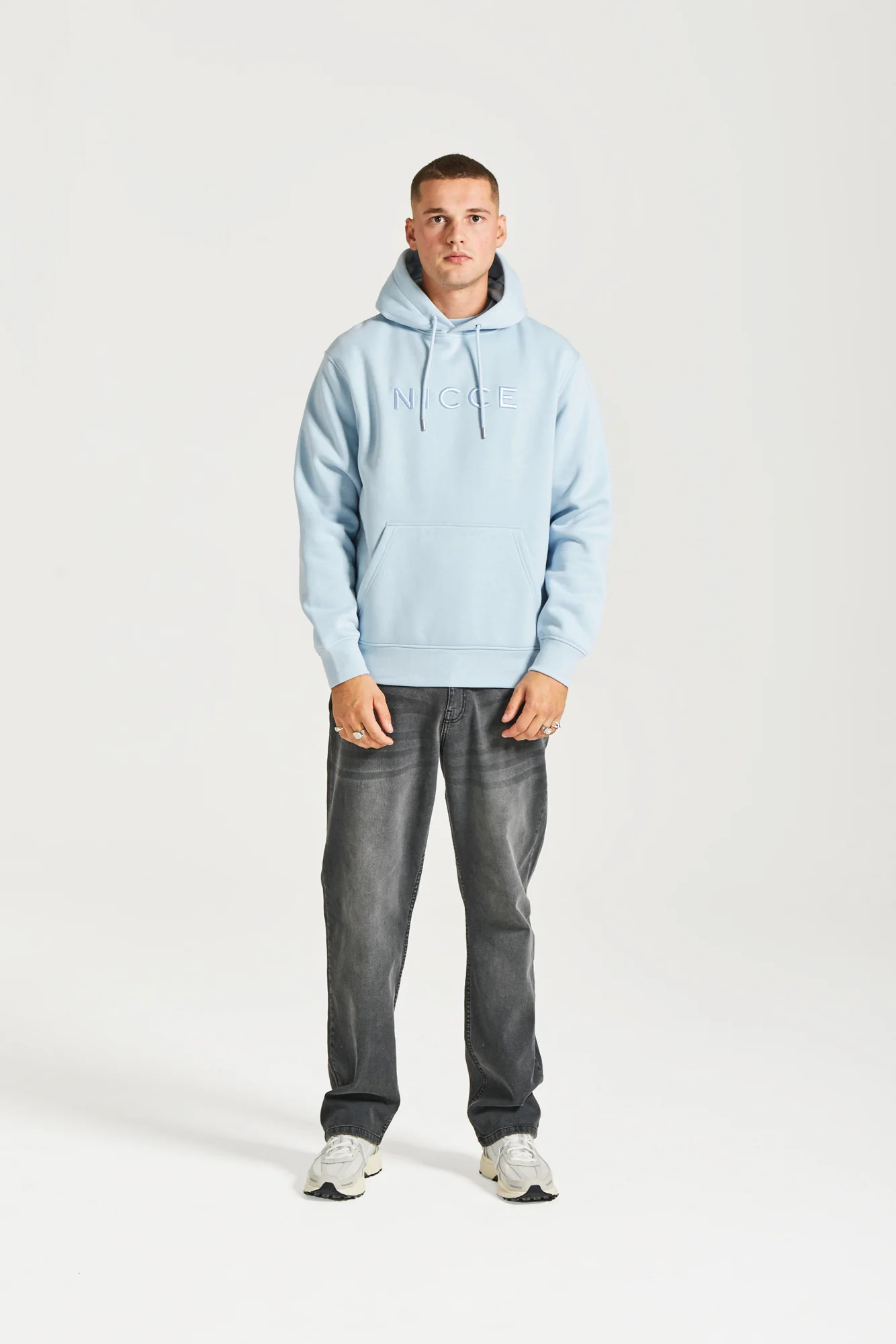 NICCE Mens Mercury Hoodie | Light Blue - Image 4