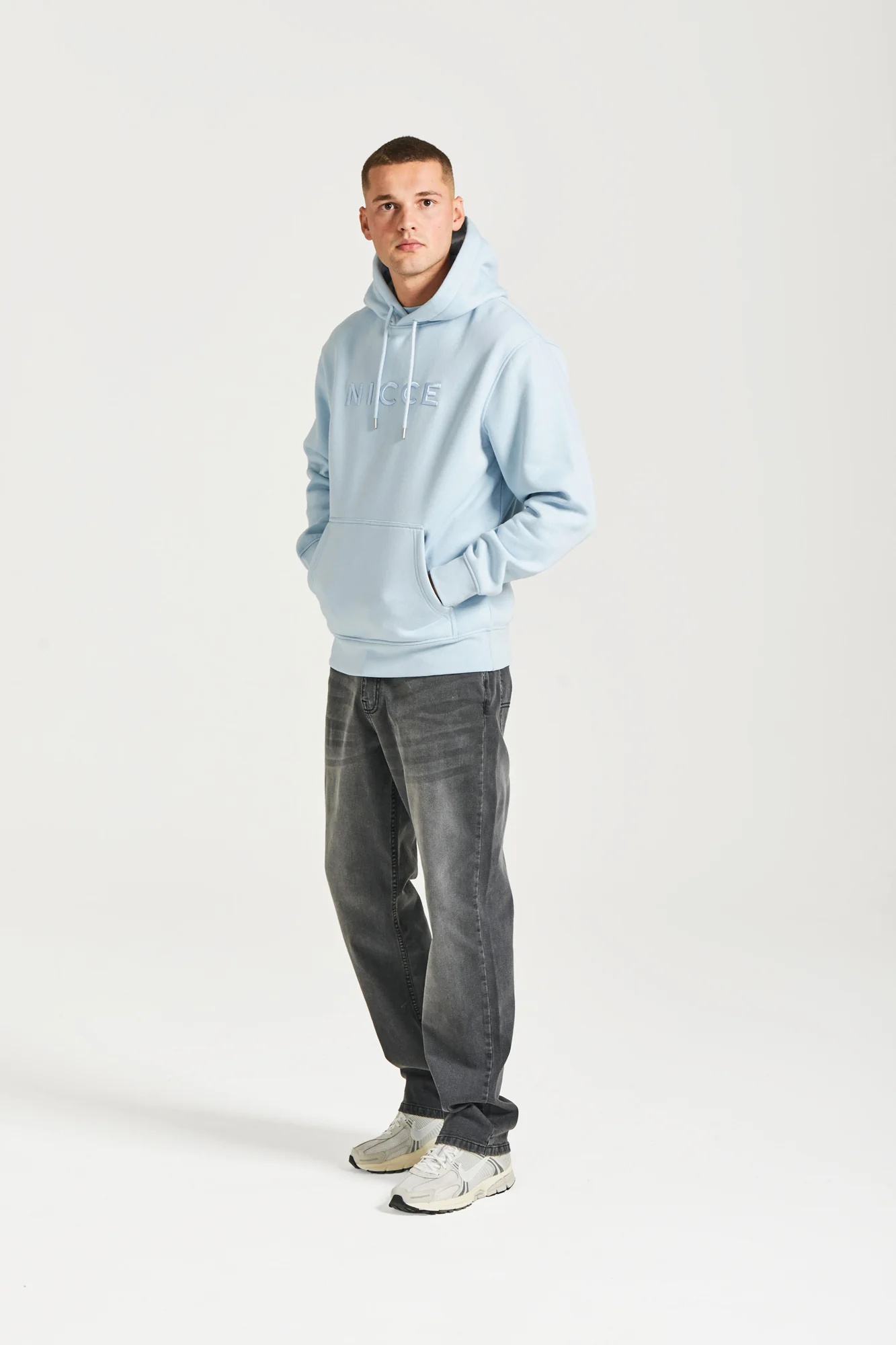 NICCE Mens Mercury Hoodie | Light Blue - Image 5