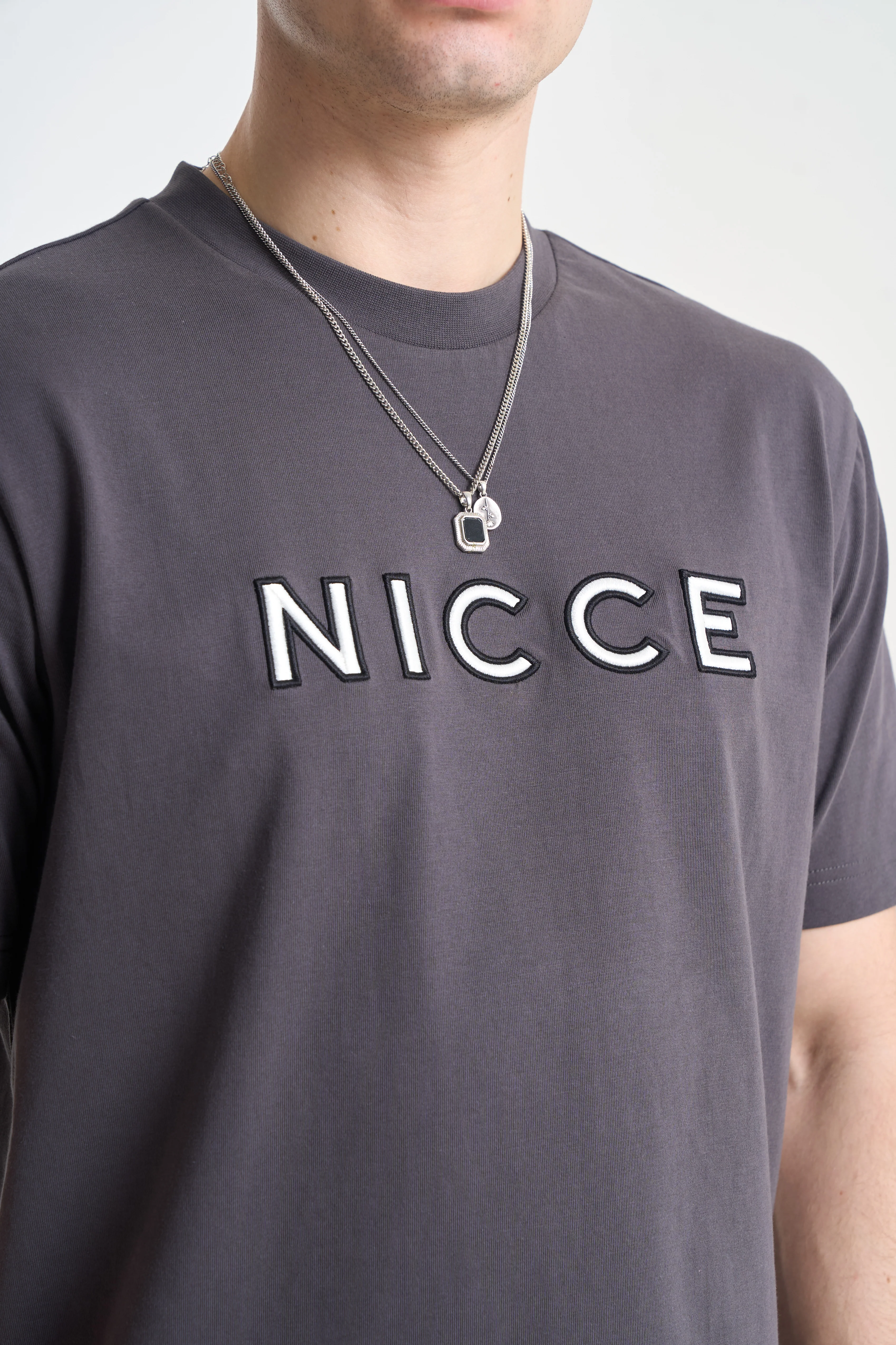 NICCE Mens Mercury Outline T-Shirt | Coal - Image 3