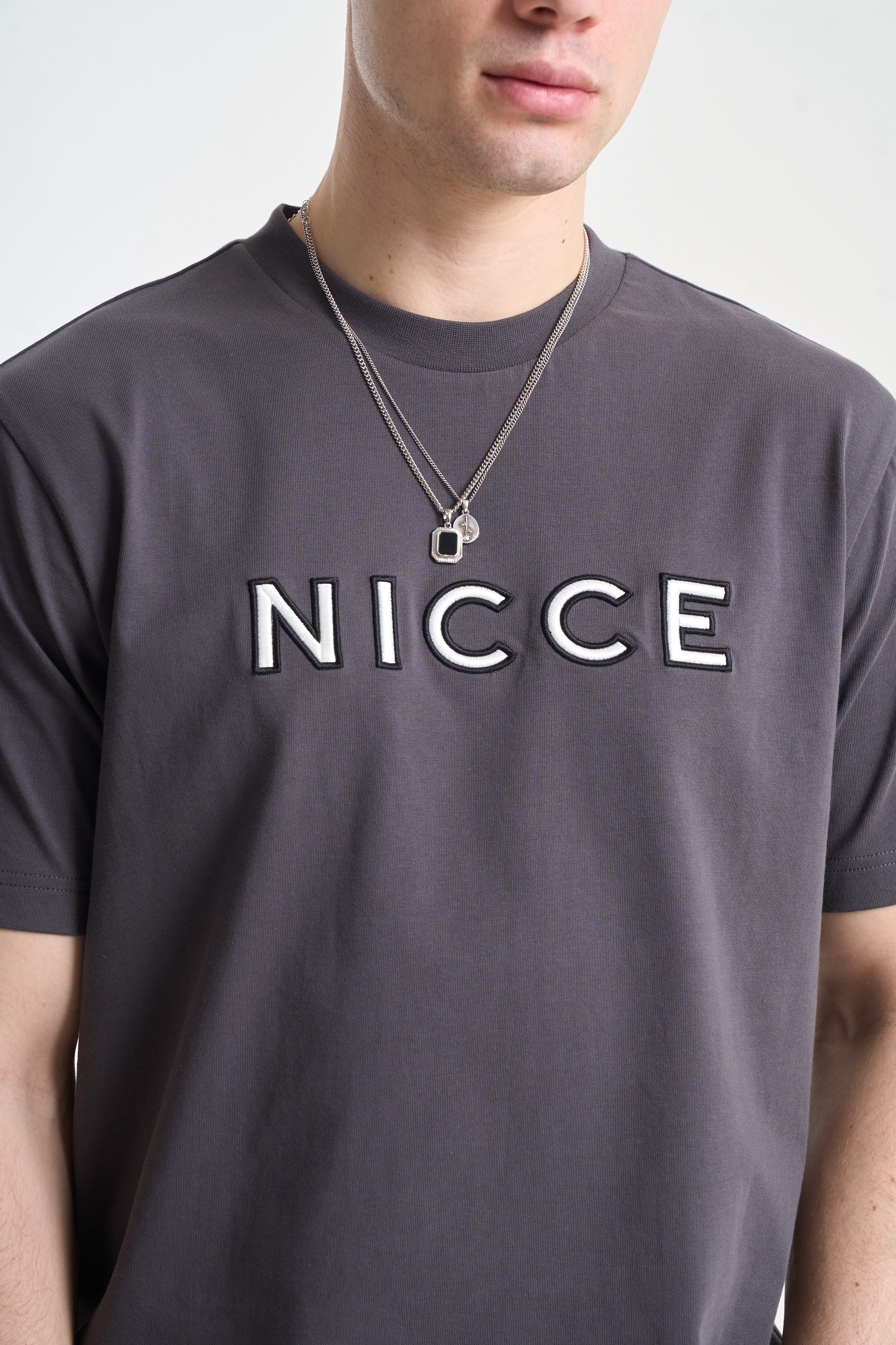 NICCE Mens Mercury Outline T-Shirt | Coal - Image 4