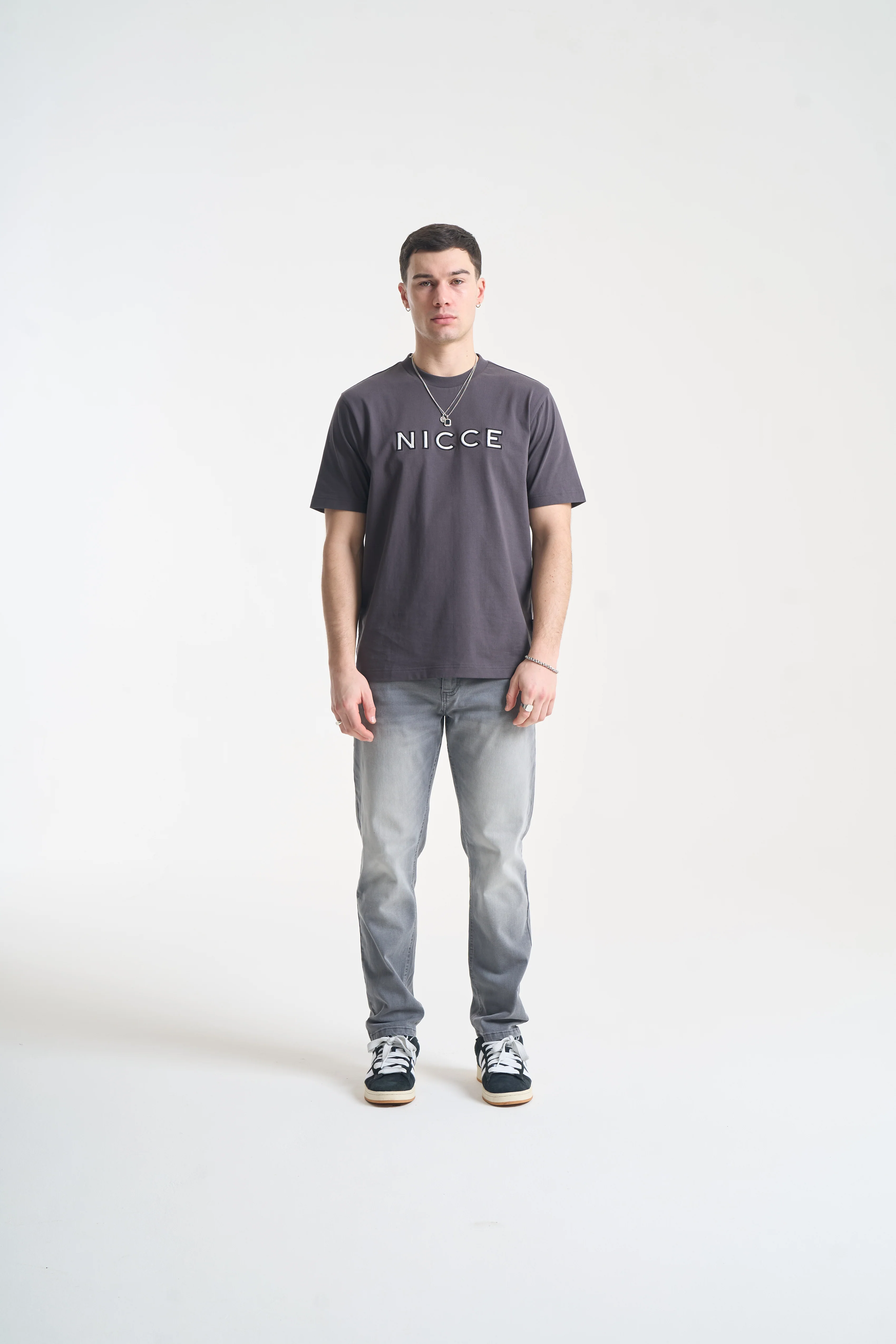 NICCE Mens Mercury Outline T-Shirt | Coal - Image 5