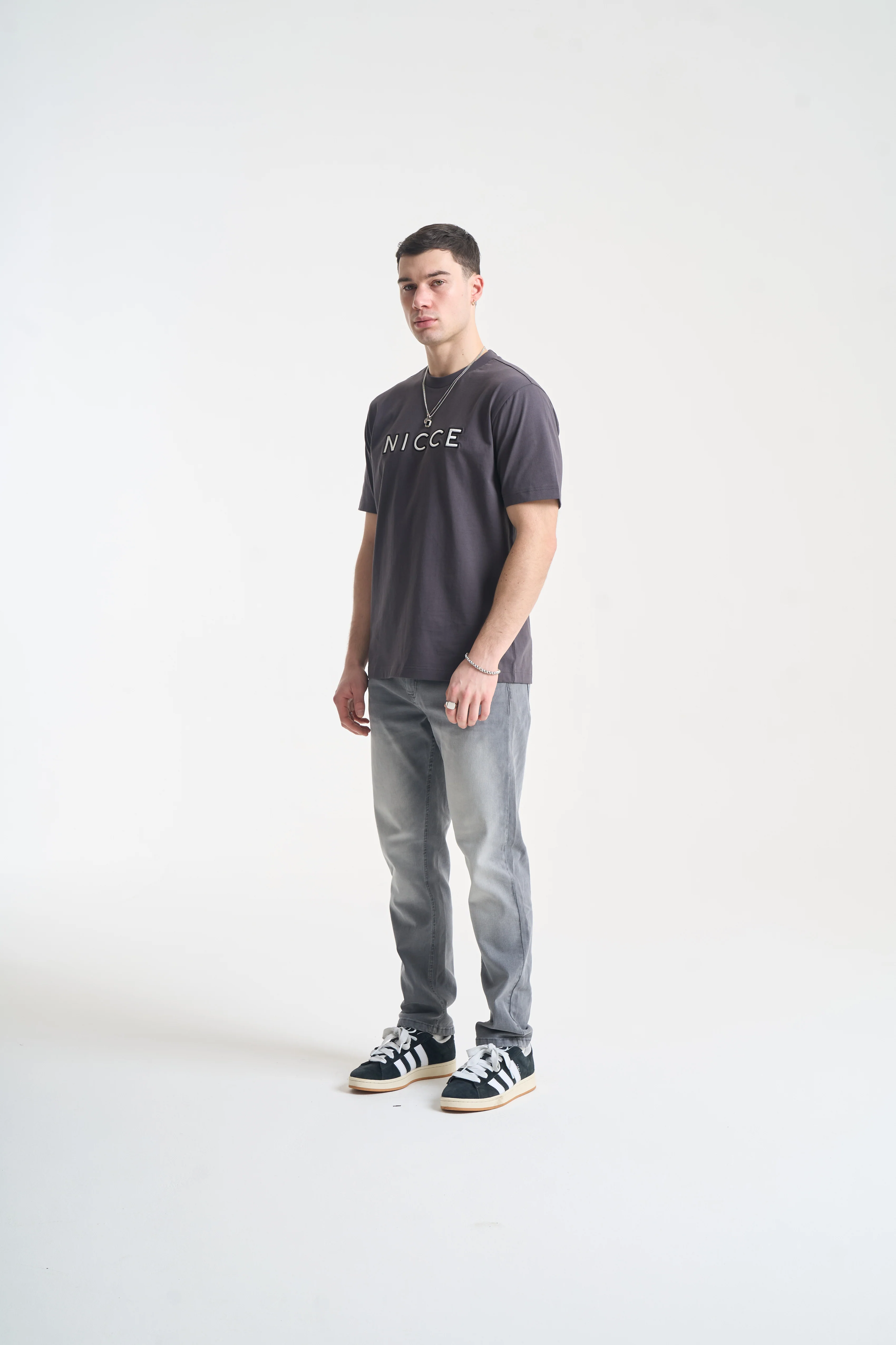 NICCE Mens Mercury Outline T-Shirt | Coal - Image 6
