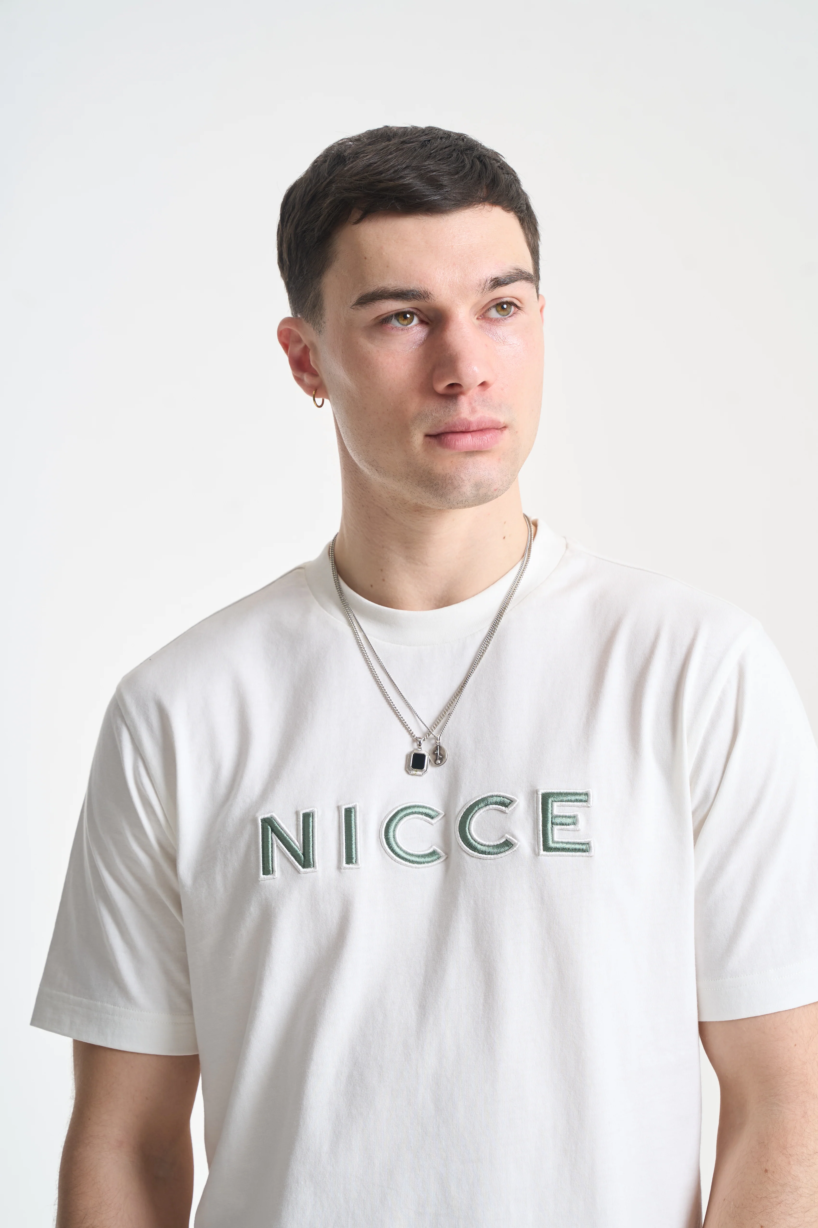 NICCE Mens Mercury Outline T-Shirt | Off White - Image 2
