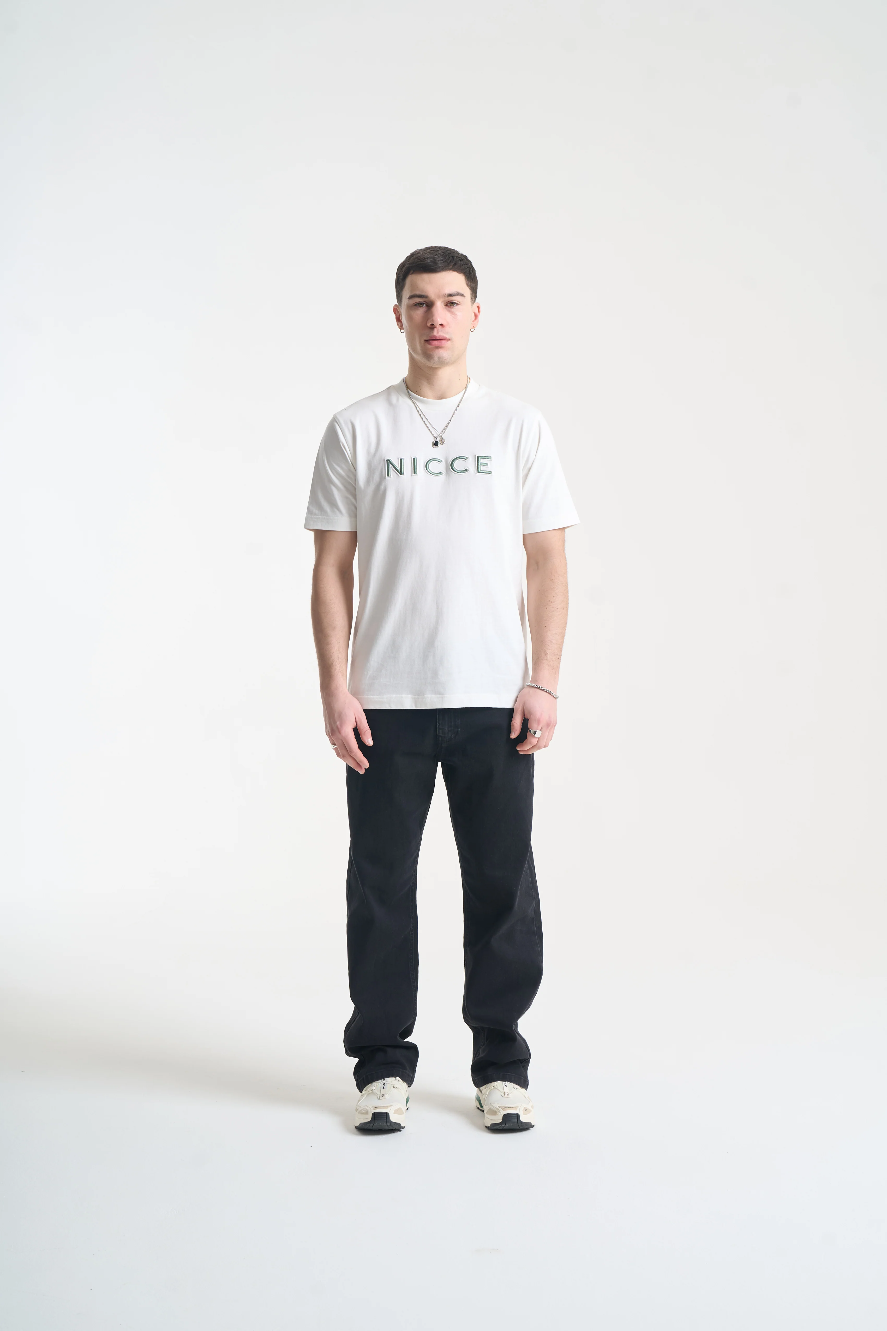 NICCE Mens Mercury Outline T-Shirt | Off White - Image 3