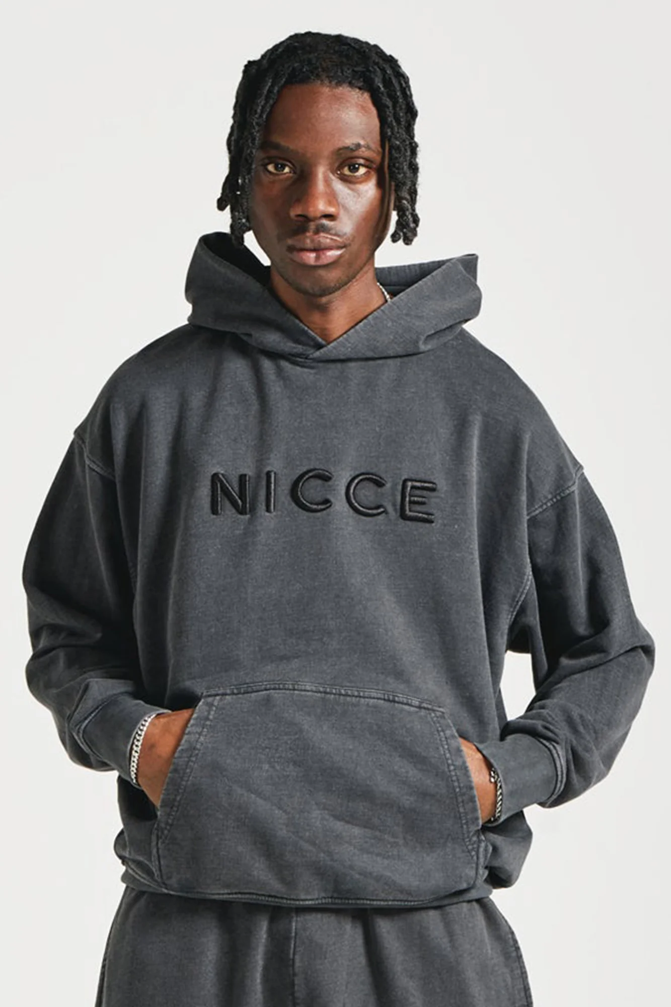 NICCE Mens Mercury Oversized Hoodie | Black