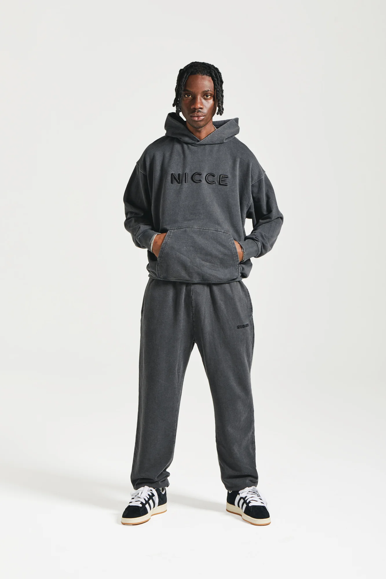 NICCE Mens Mercury Oversized Hoodie | Black - Image 2
