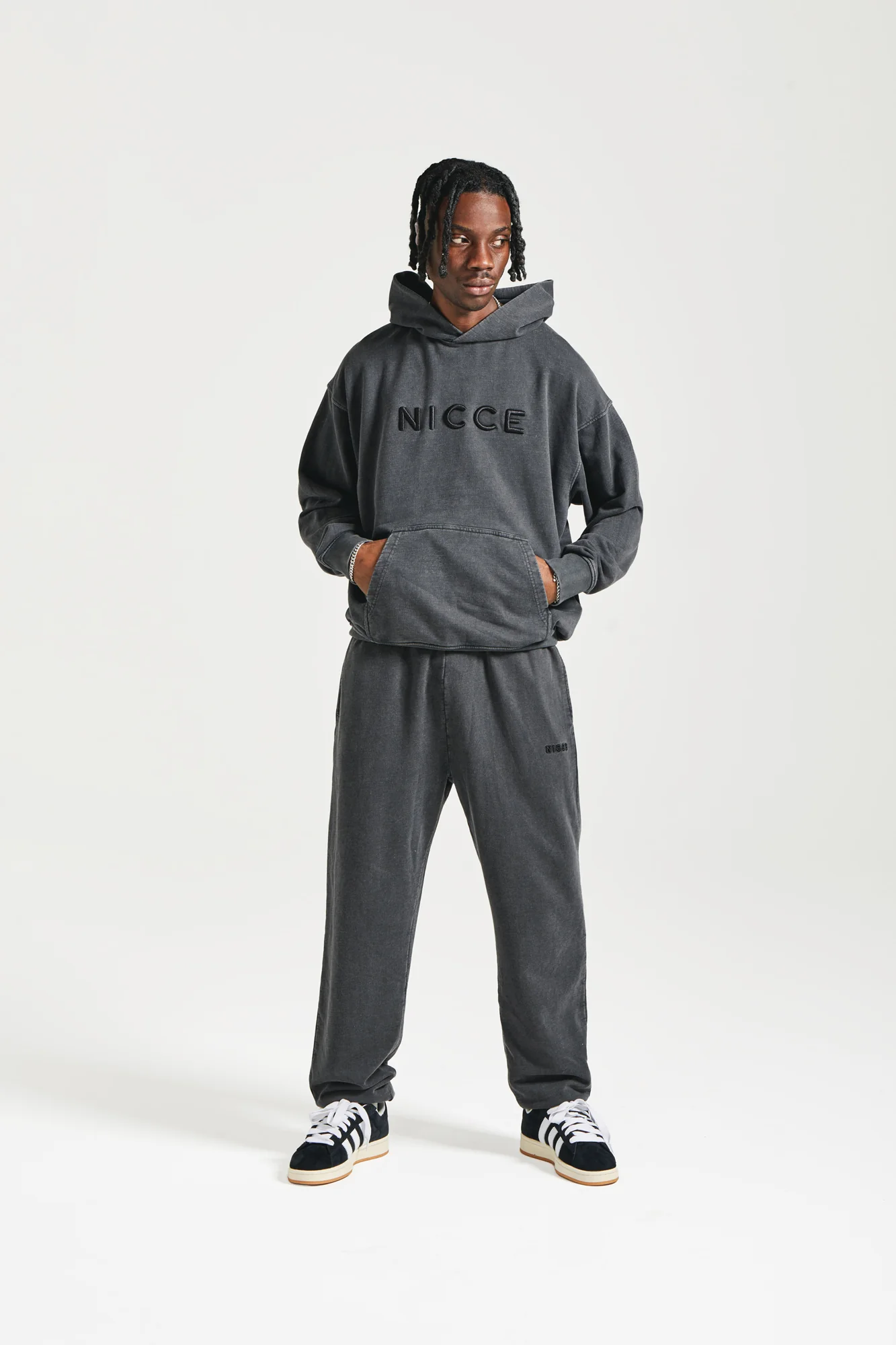 NICCE Mens Mercury Oversized Hoodie | Black - Image 4