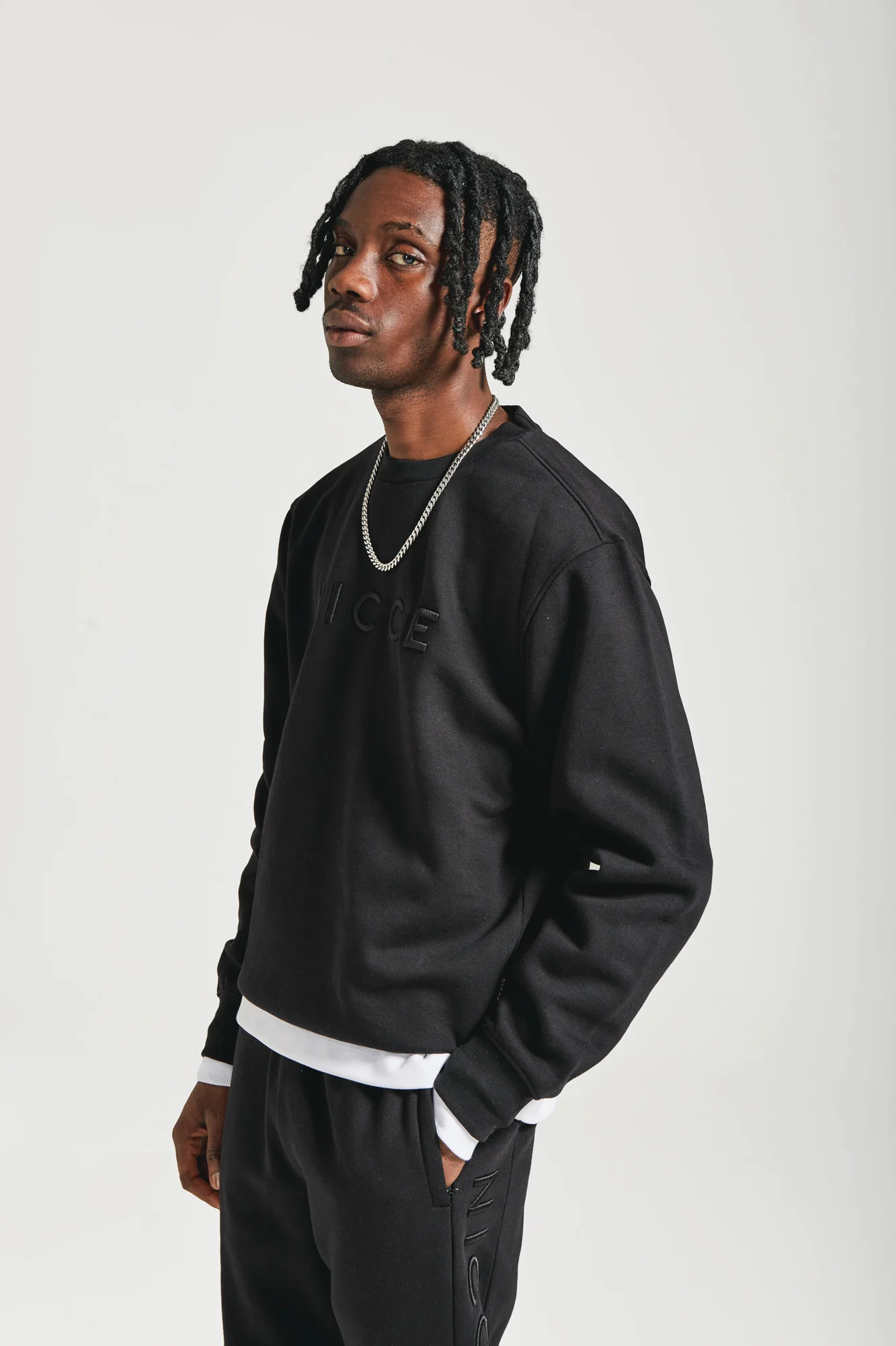 NICCE Mens Mercury Sweatshirt | Black - Image 6