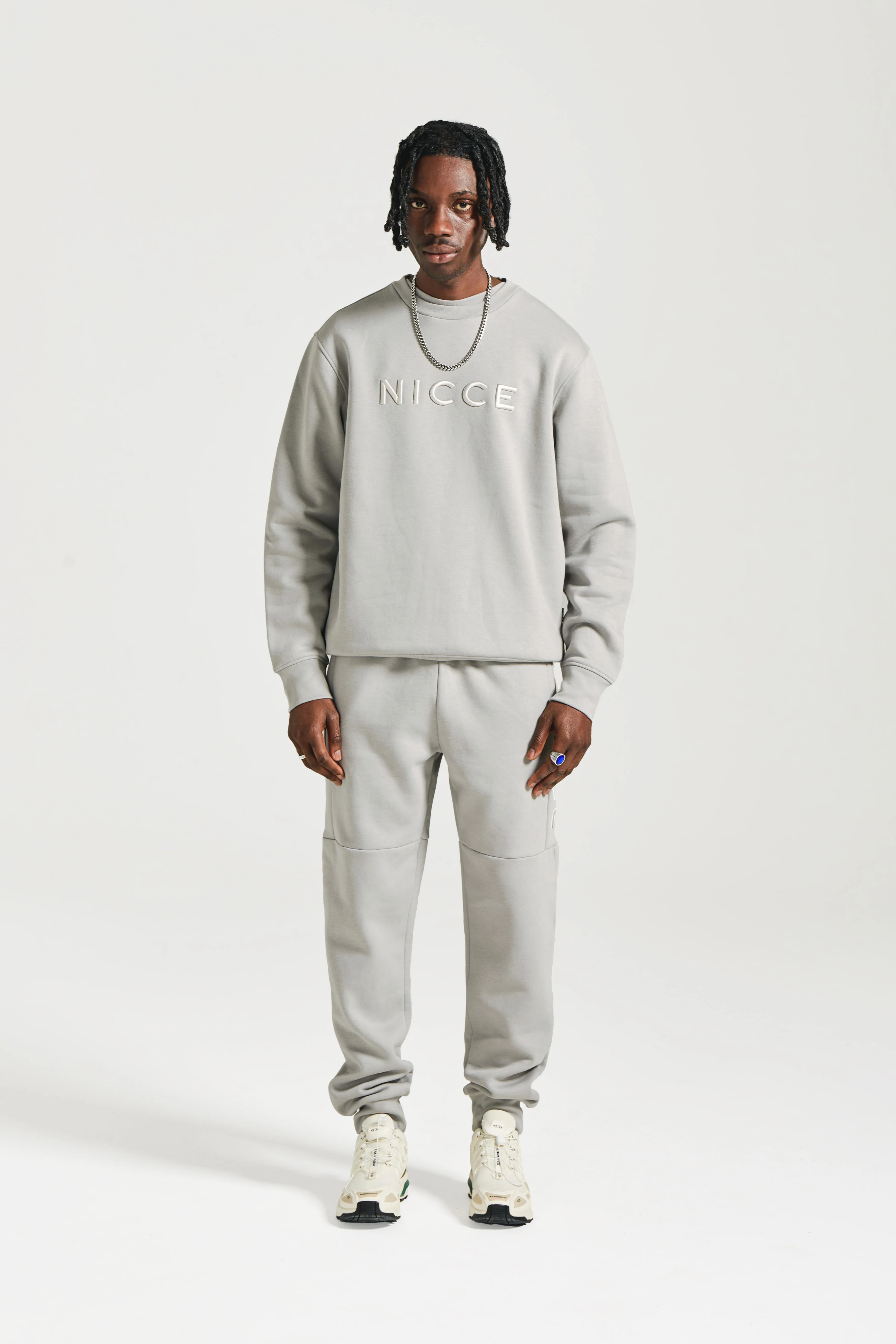 NICCE Mens Mercury Sweatshirt | Circular Grey - Image 3