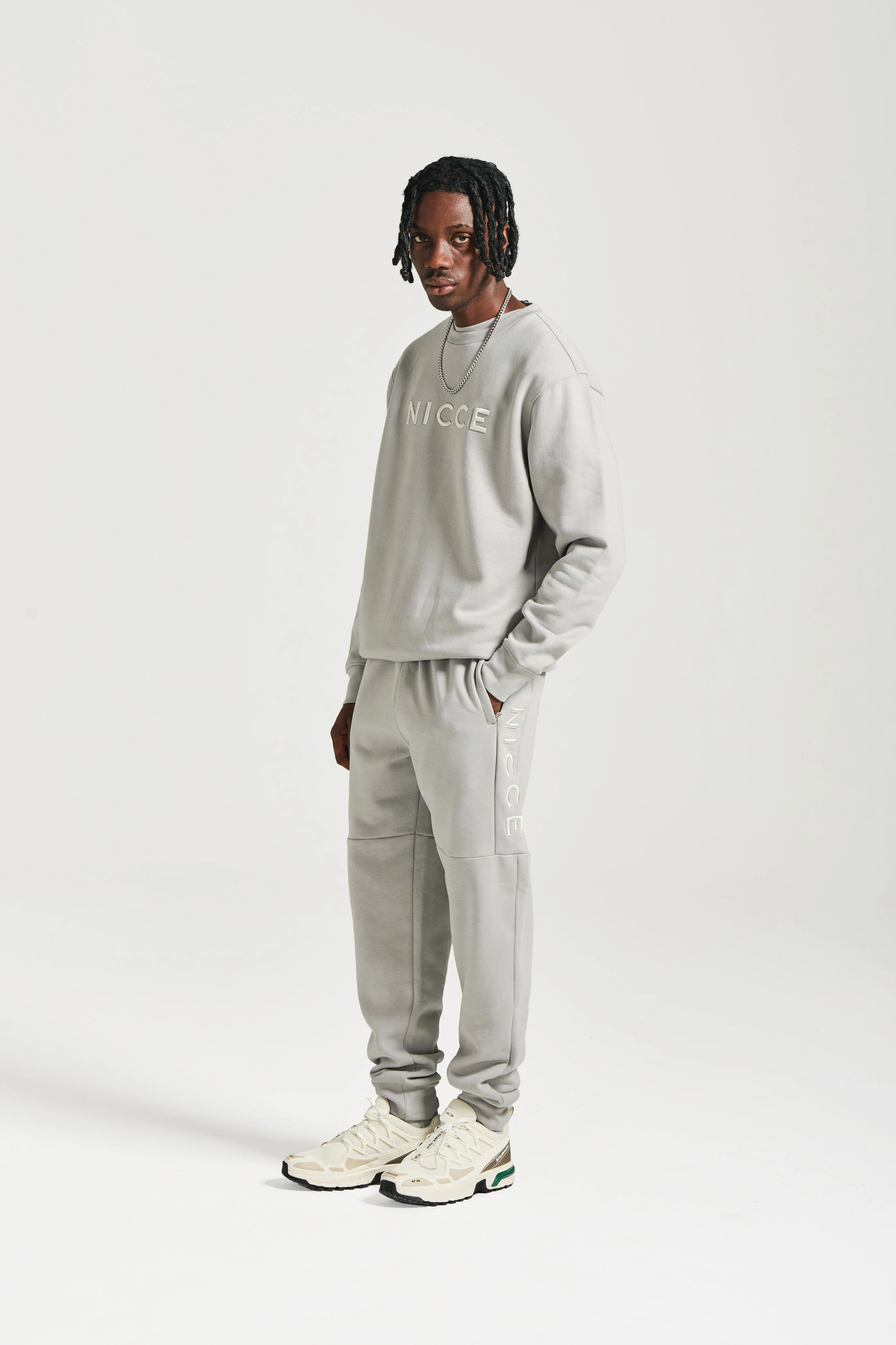 NICCE Mens Mercury Sweatshirt | Circular Grey - Image 4