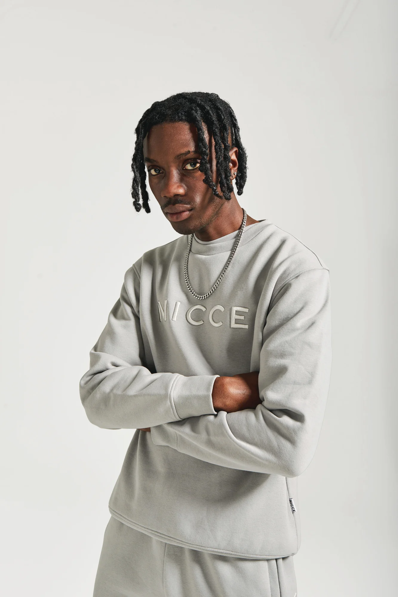 NICCE Mens Mercury Sweatshirt | Circular Grey - Image 5