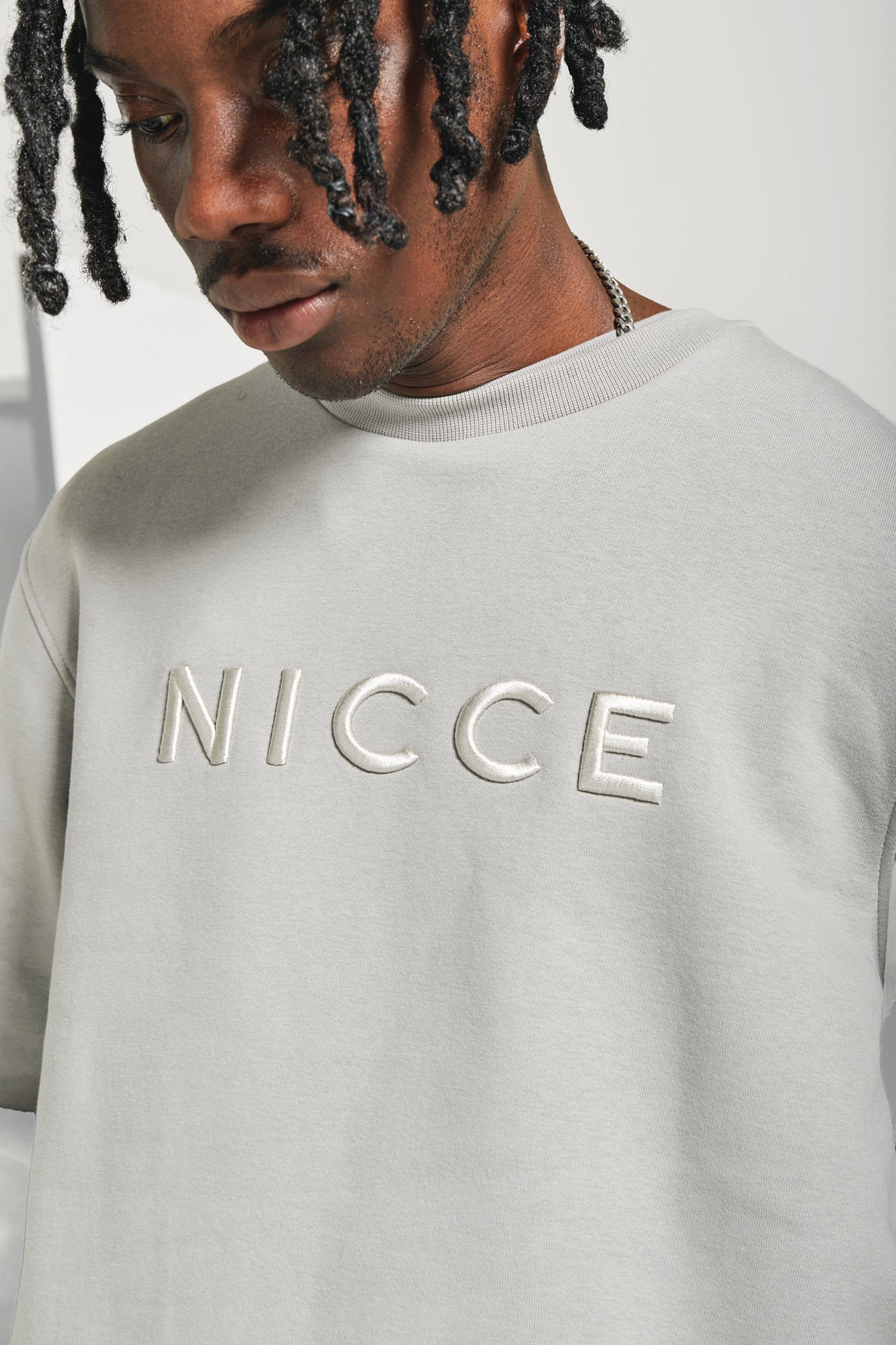 NICCE Mens Mercury Sweatshirt | Circular Grey - Image 7