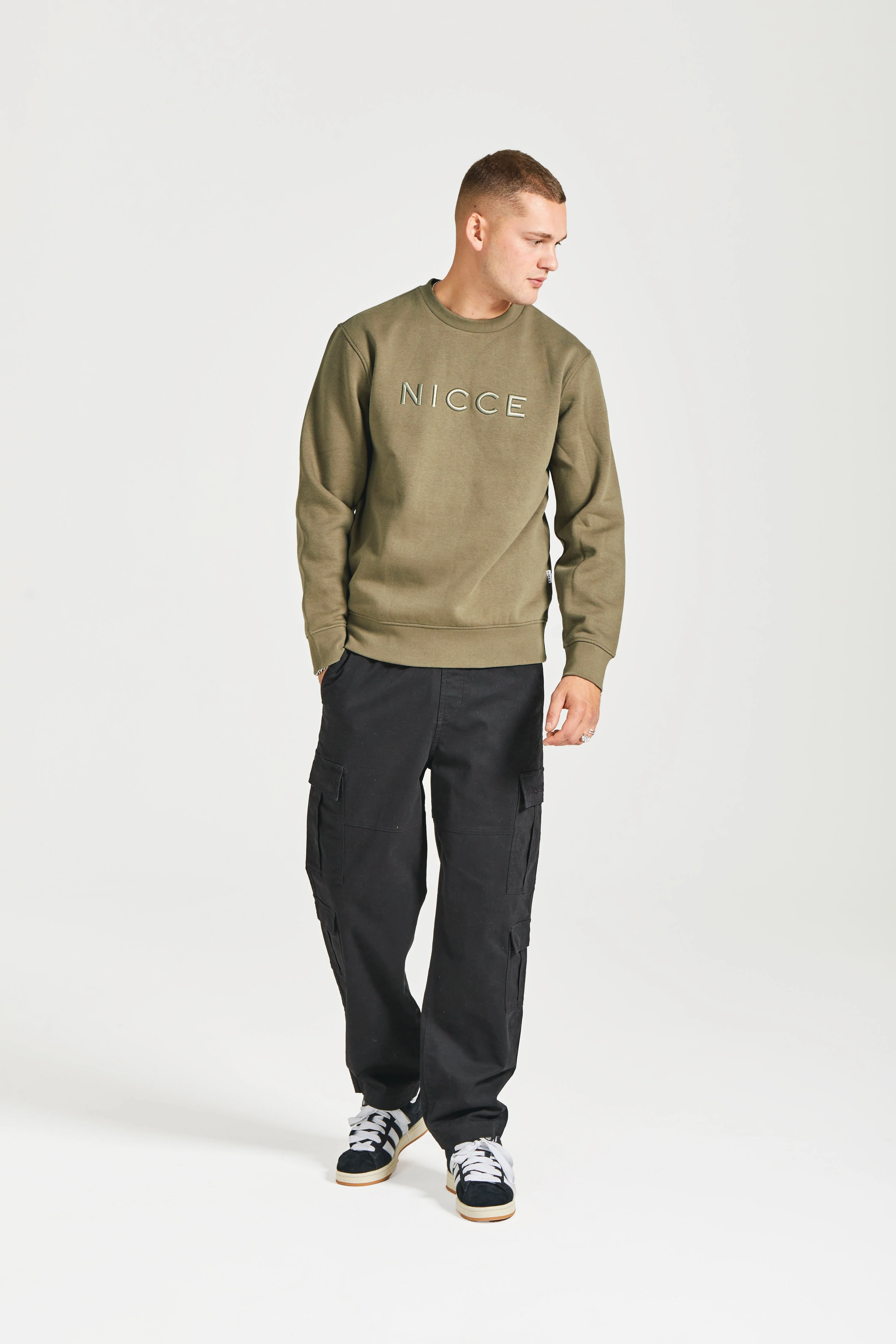 NICCE Mens Mercury Sweatshirt | Juniper Green - Image 3
