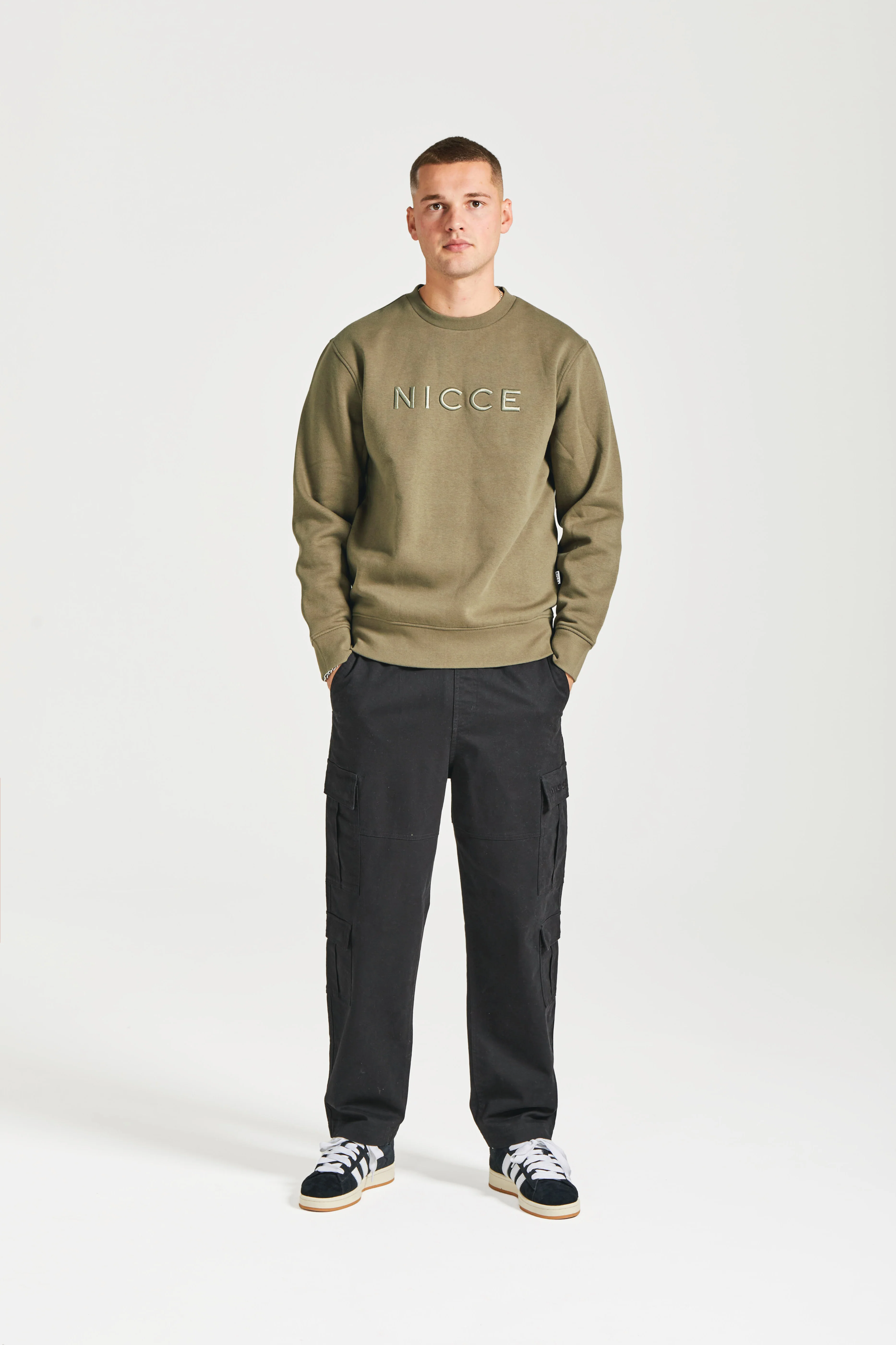 NICCE Mens Mercury Sweatshirt | Juniper Green - Image 4