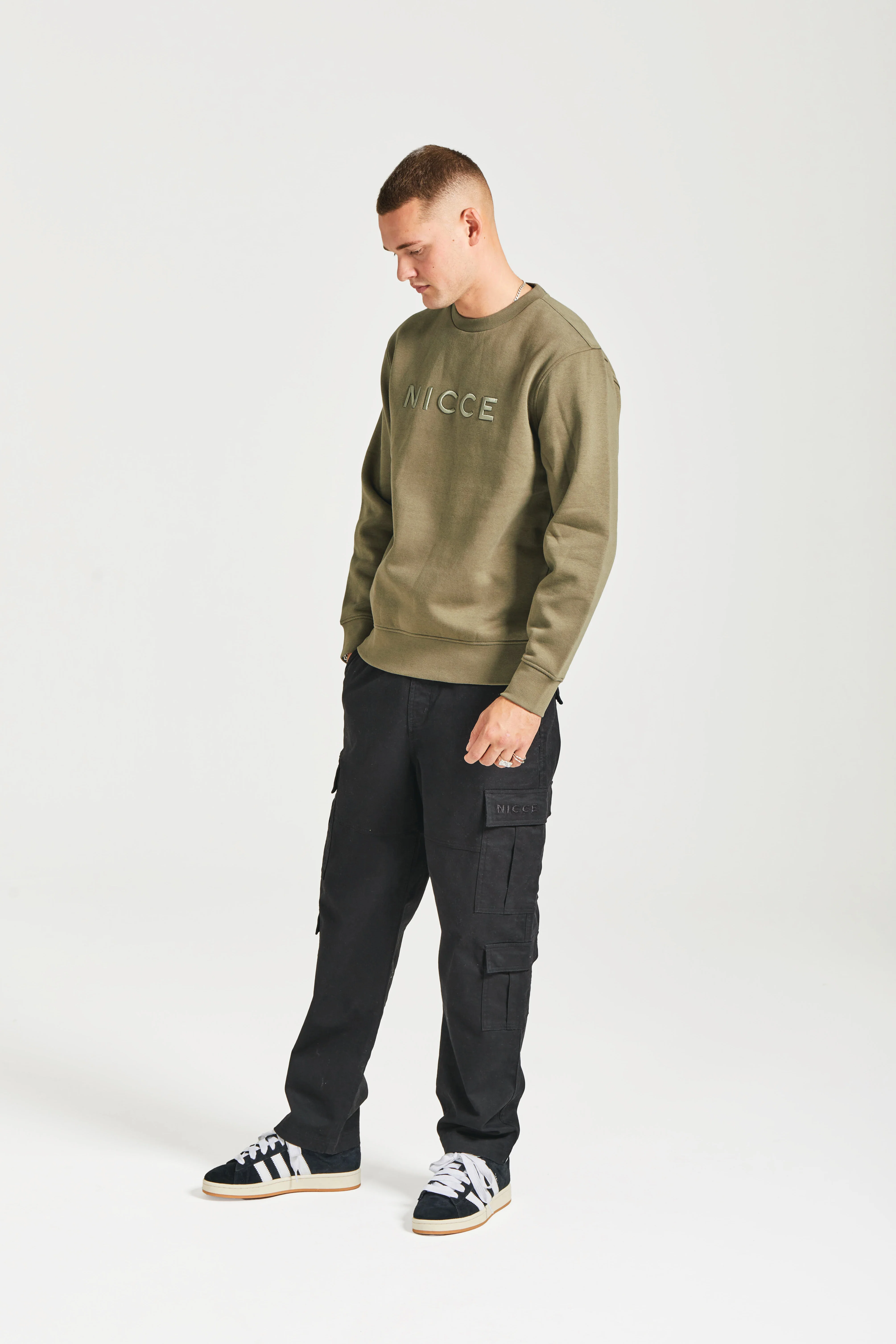 NICCE Mens Mercury Sweatshirt | Juniper Green - Image 5