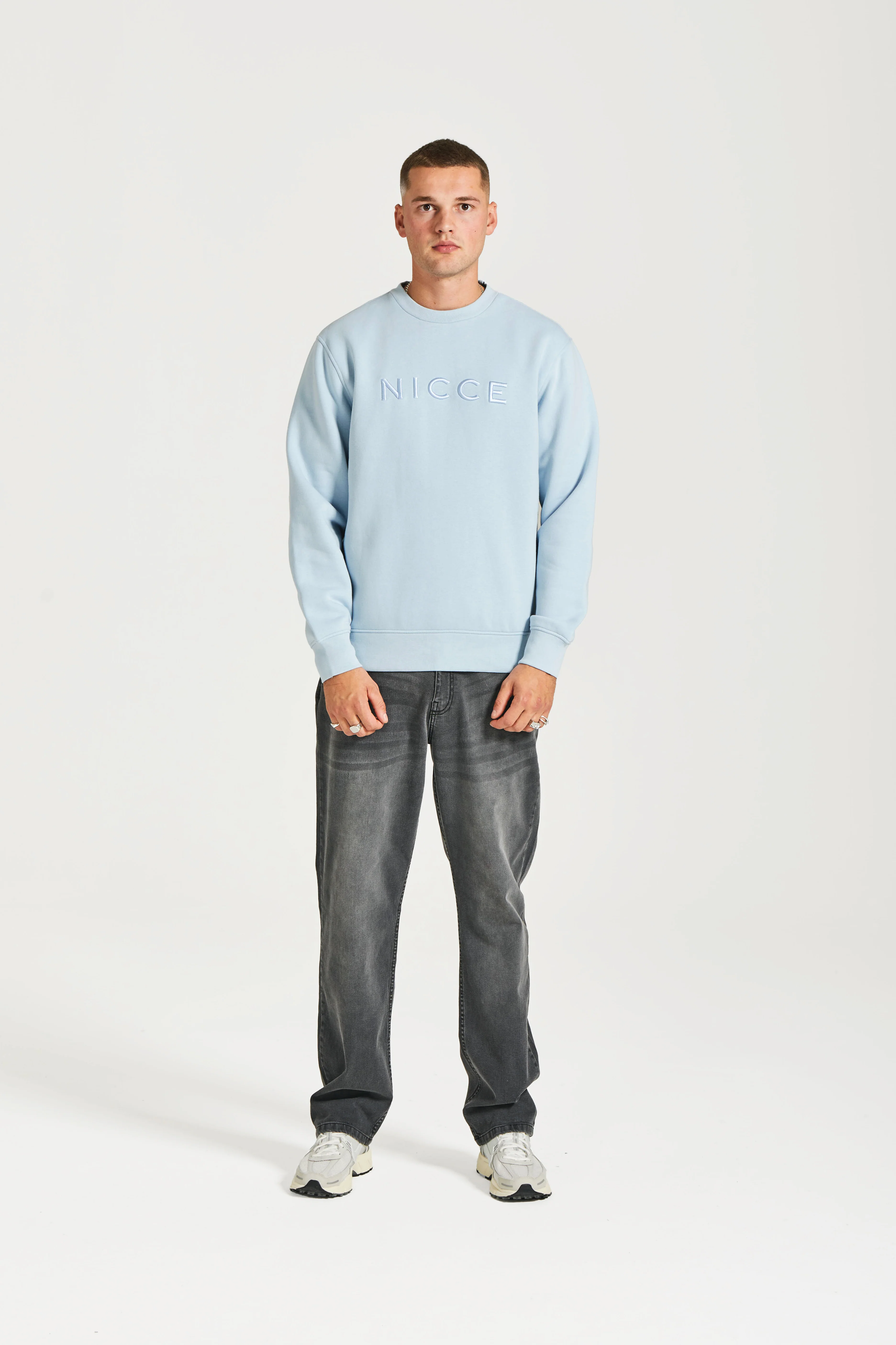 NICCE Mens Mercury Sweatshirt | Light Blue - Image 3
