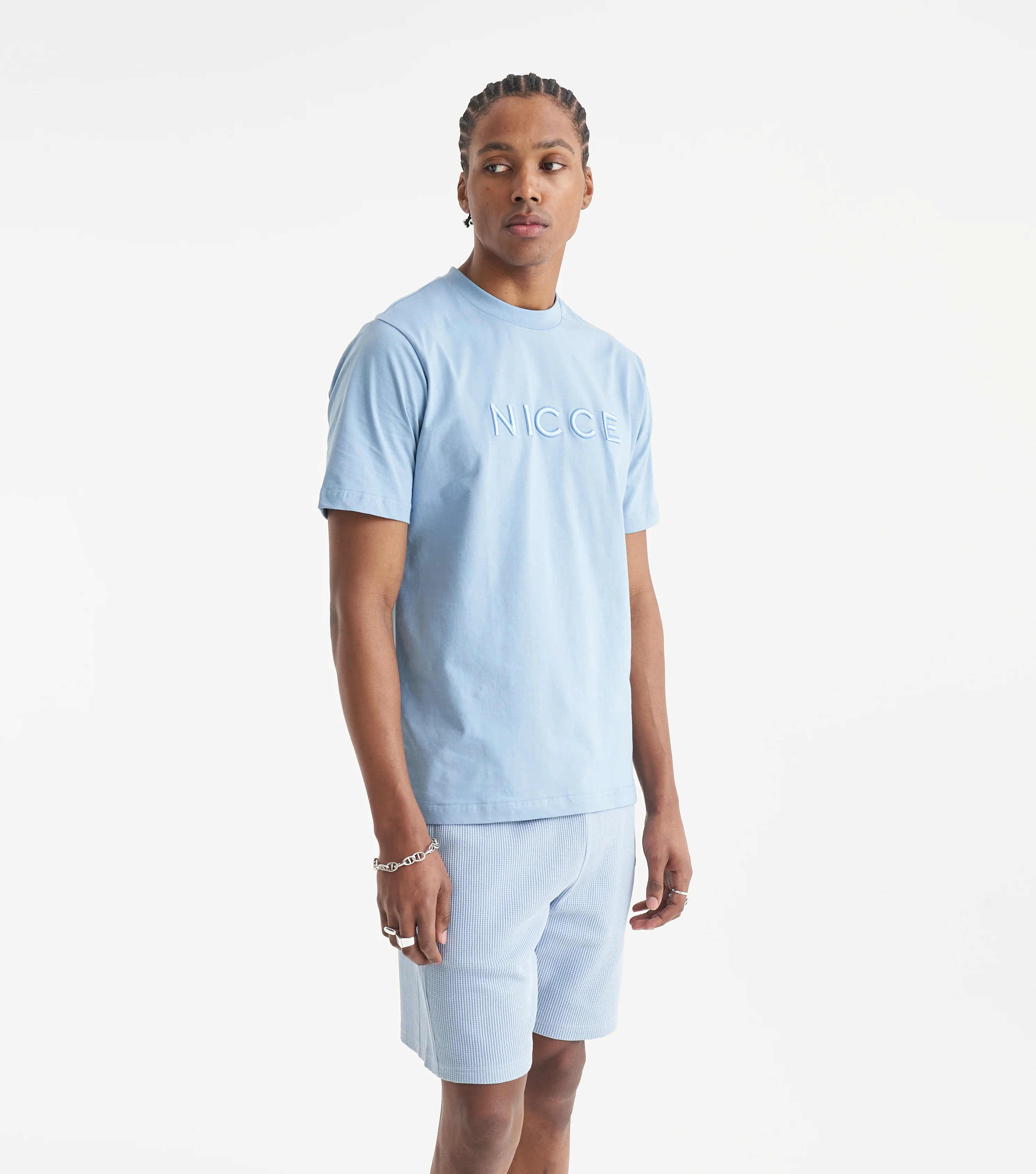 NICCE Mens Mercury T-Shirt | Light Blue - Image 3
