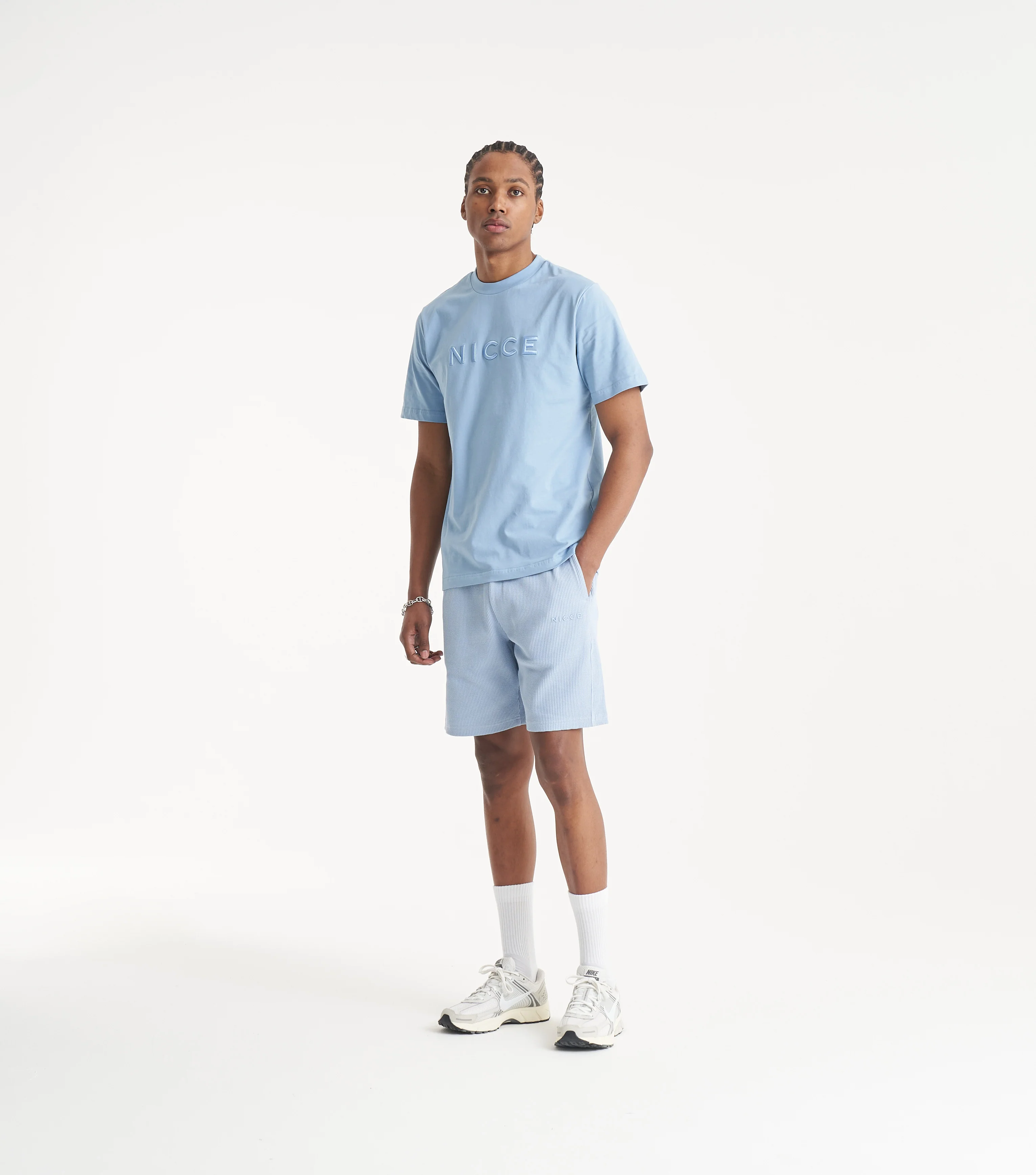 NICCE Mens Mercury T-Shirt | Light Blue - Image 4