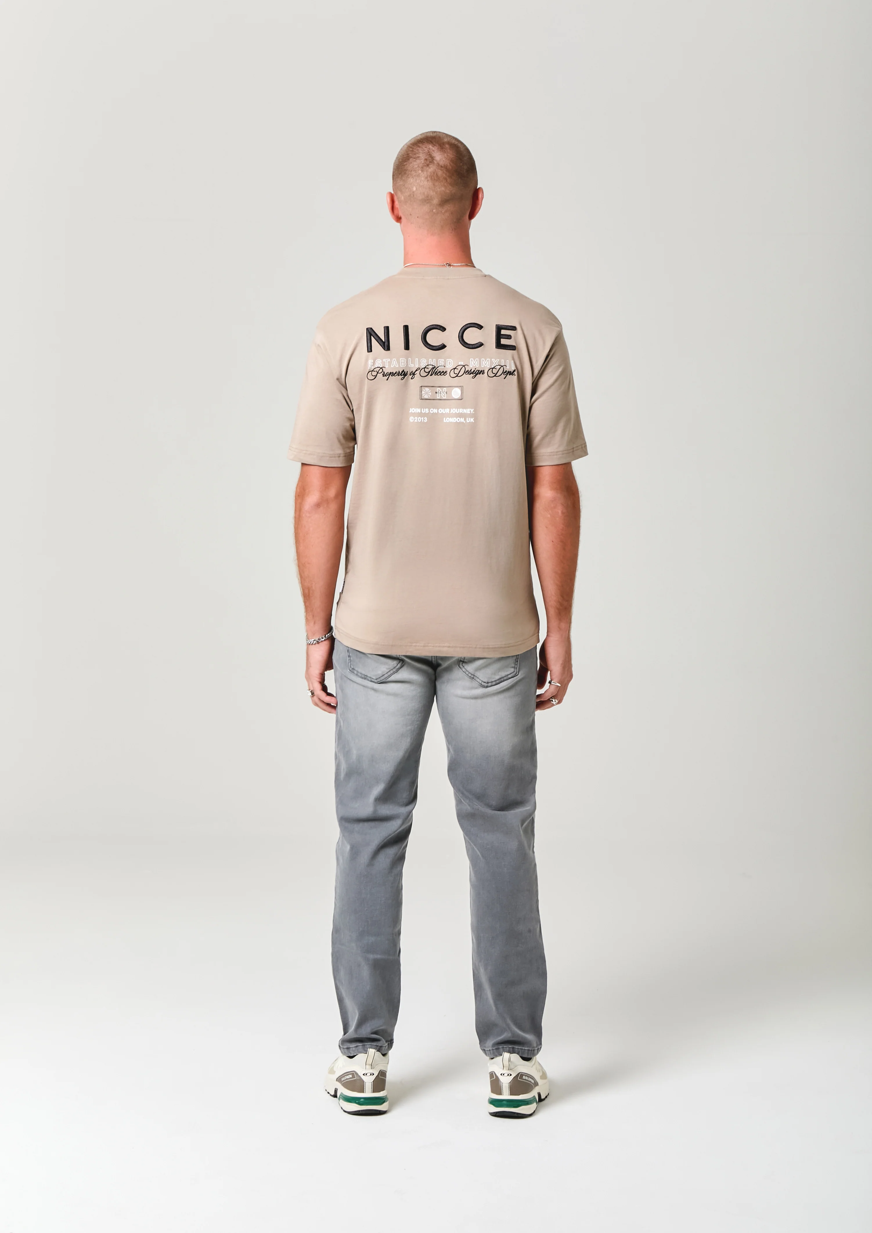 NICCE Mens Meridian T-Shirt | Taupe Zeal - Image 5