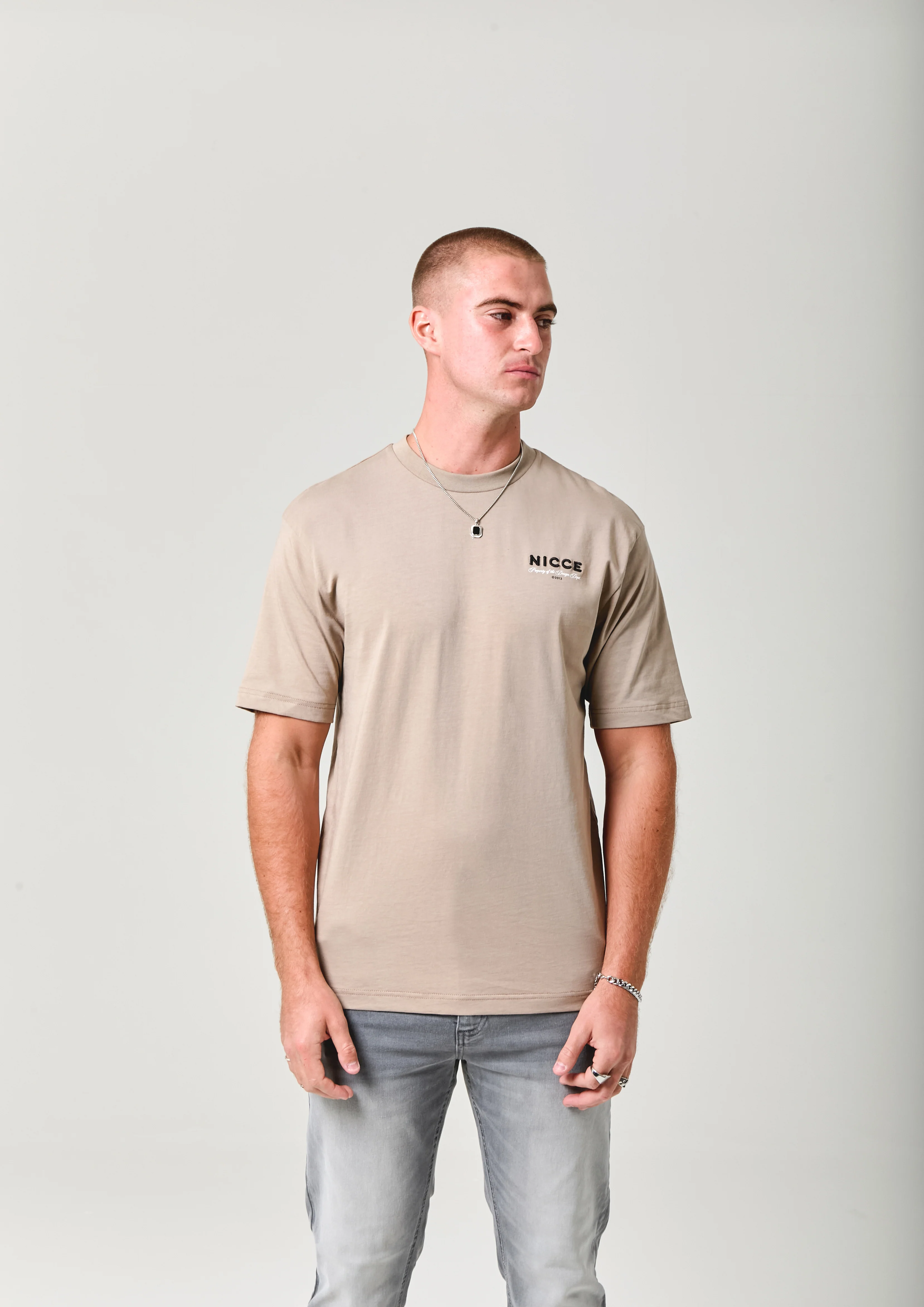 NICCE Mens Meridian T-Shirt | Taupe Zeal - Image 6
