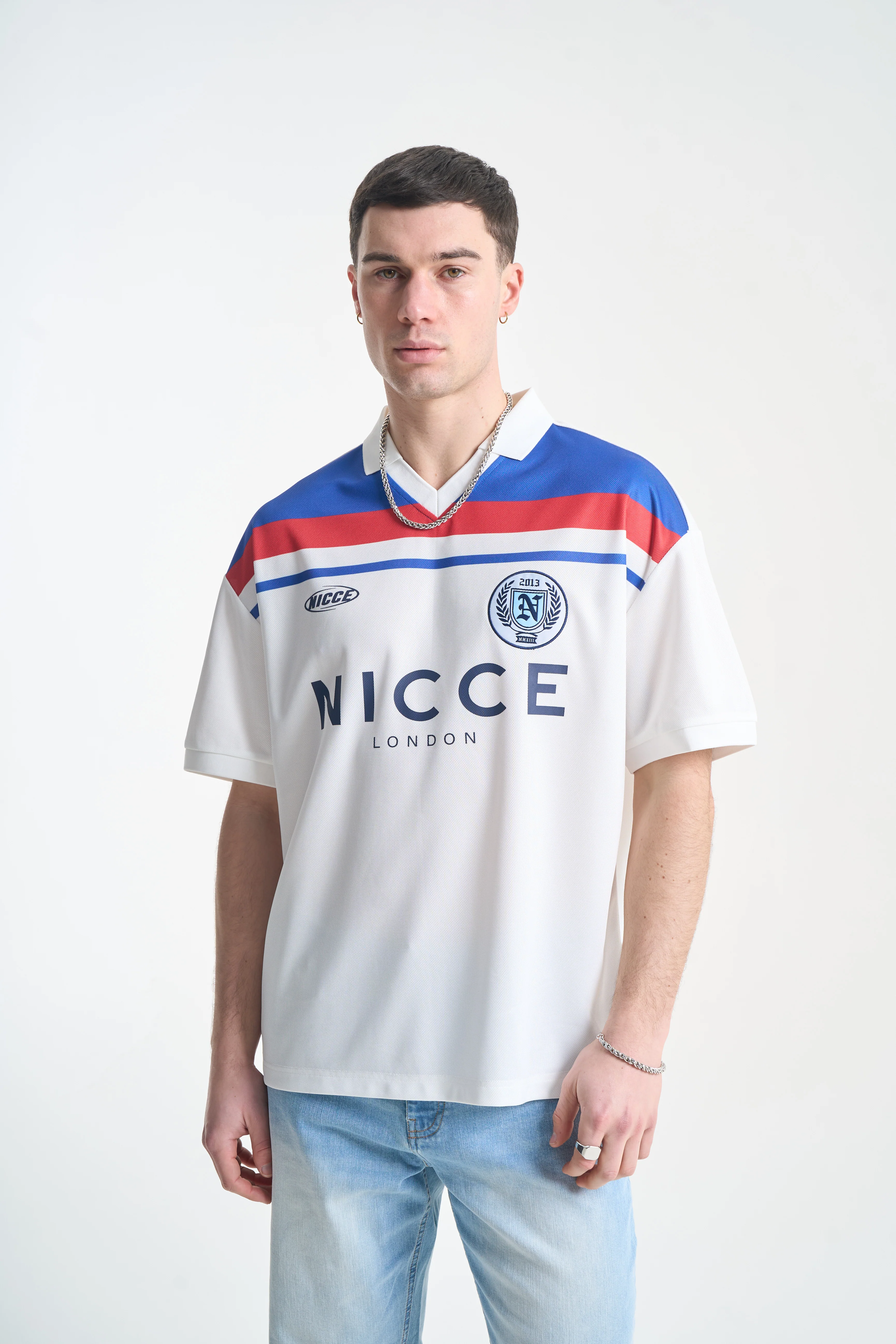 NICCE Mens Midfield Football Shirt | White