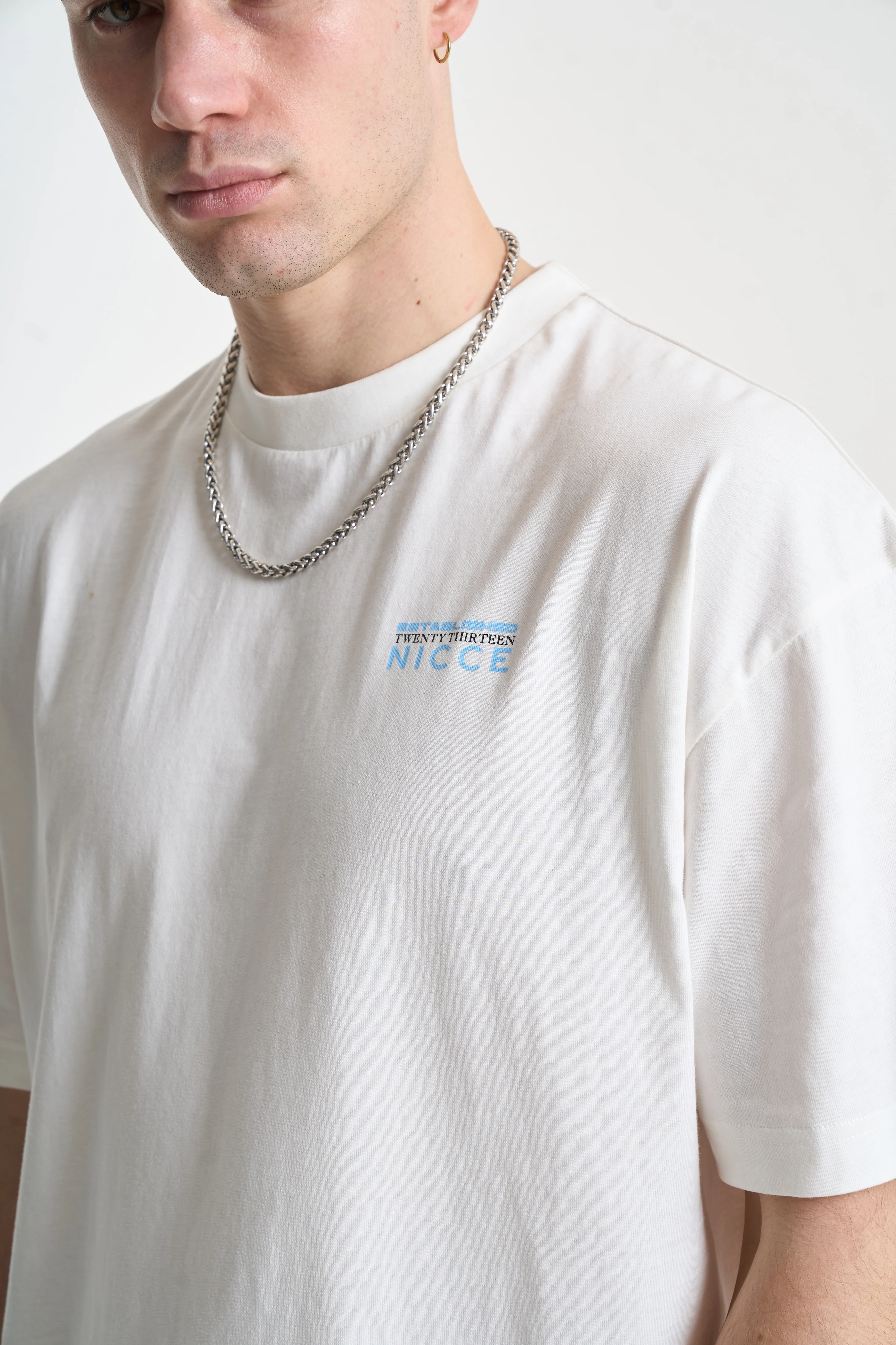 NICCE Mens Nightspot T-Shirt | Snow White - Image 2