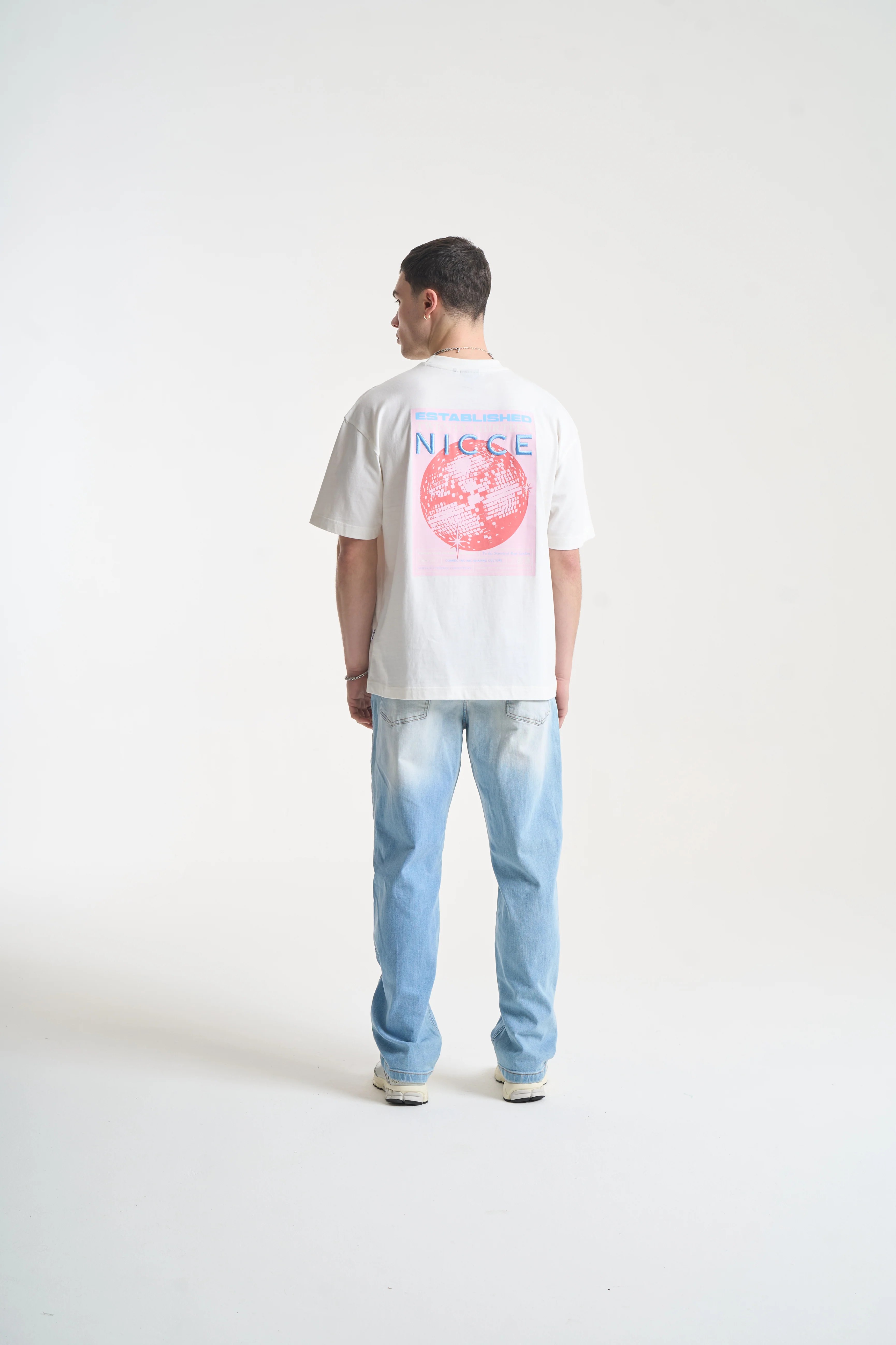NICCE Mens Nightspot T-Shirt | Snow White - Image 5