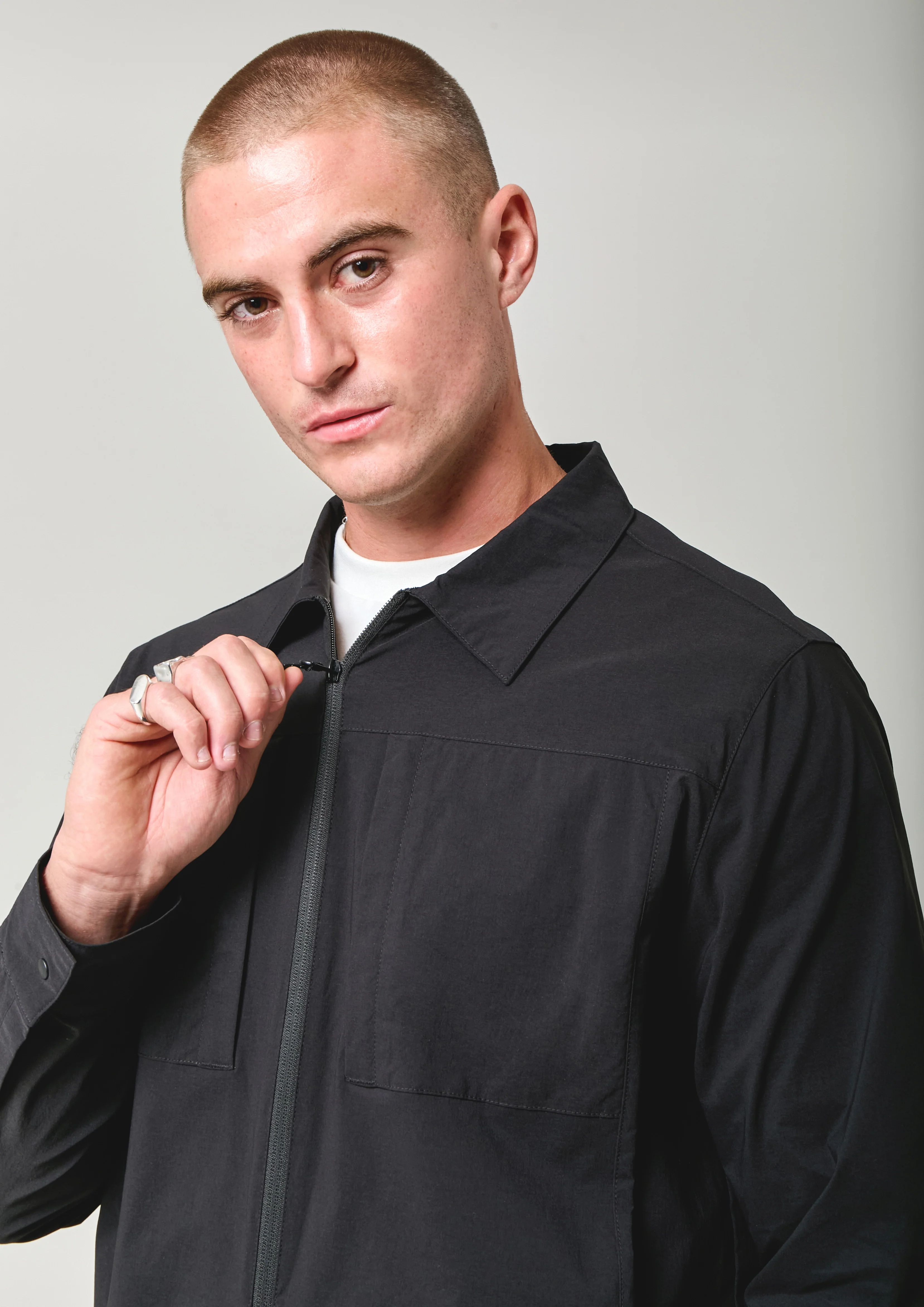 NICCE Mens Odyssey Shacket | Black - Image 3
