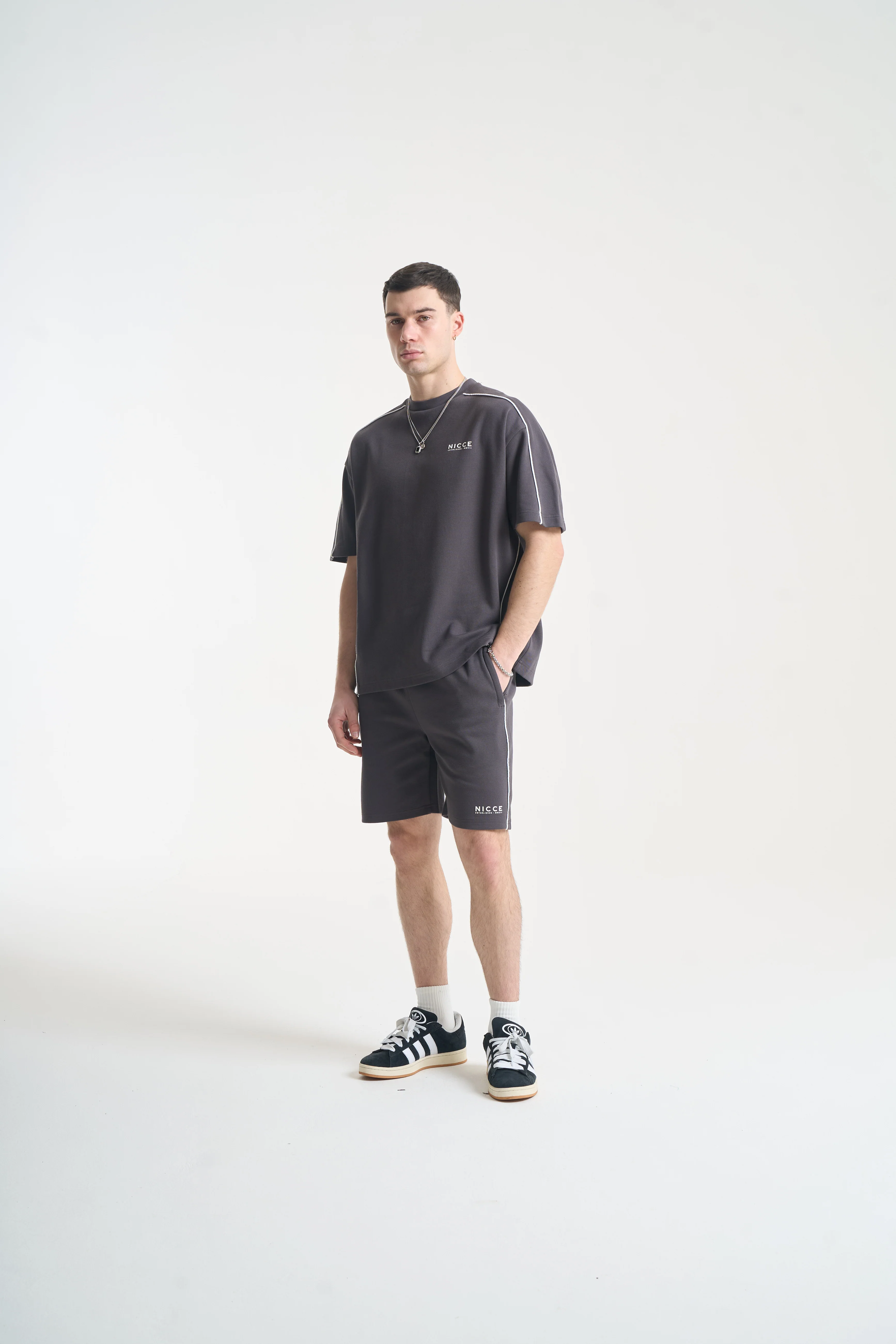 NICCE Mens Piper Shorts | Coal - Image 7