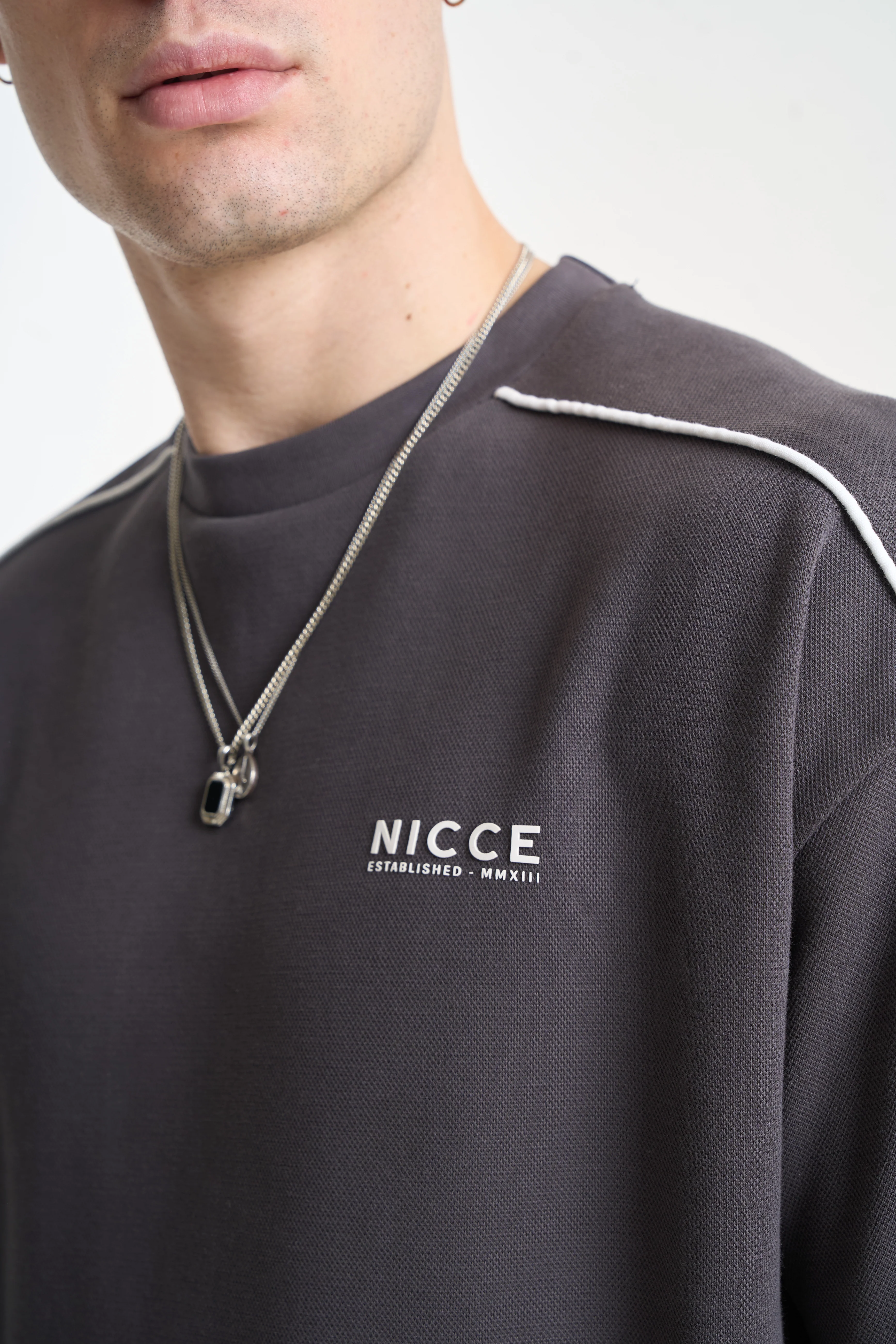 NICCE Mens Piper T-Shirt & Shorts Set | Coal - Image 12