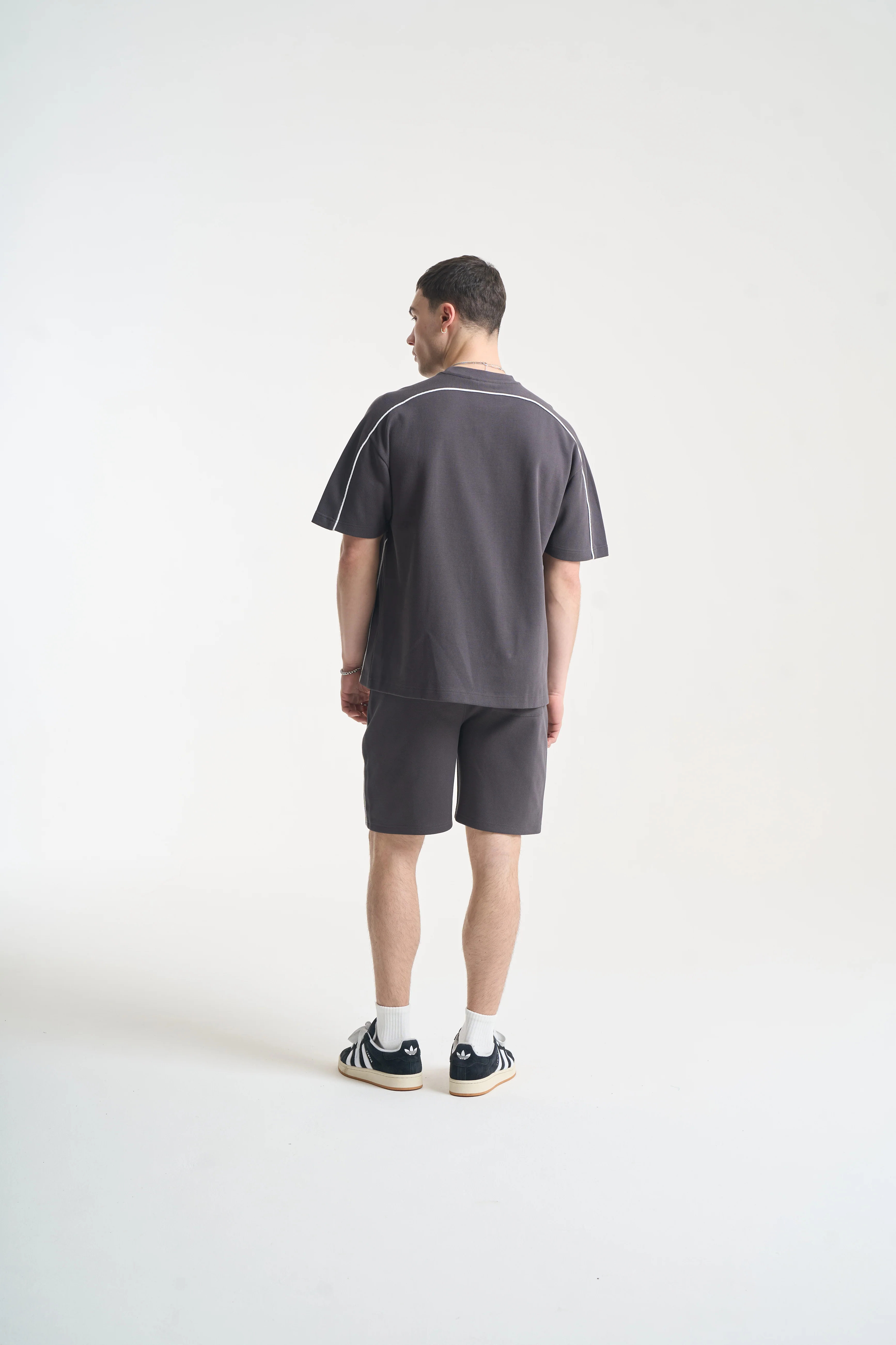 NICCE Mens Piper T-Shirt & Shorts Set | Coal - Image 7