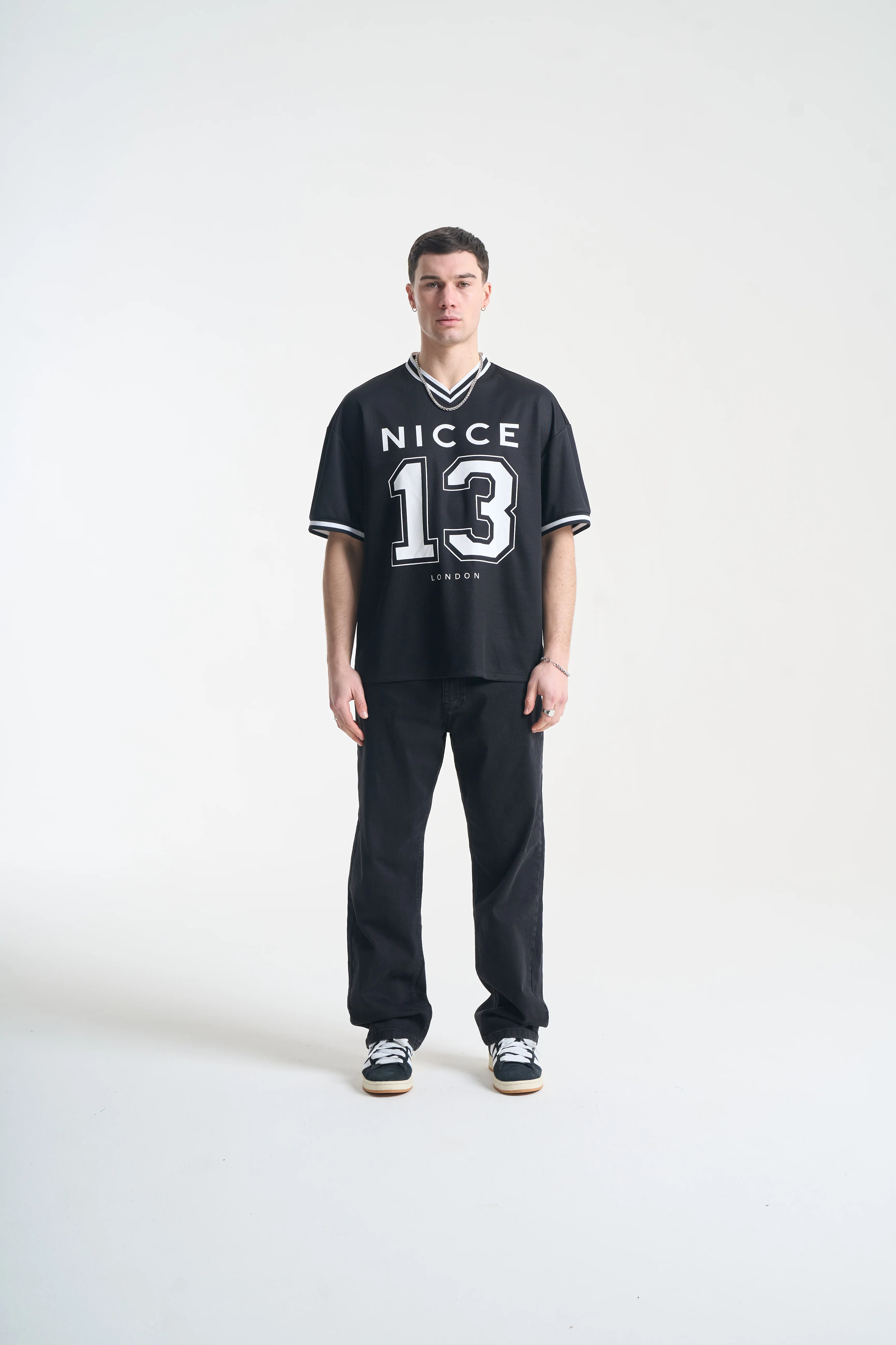 NICCE Mens Pitched Football Shirt | Black - Image 3