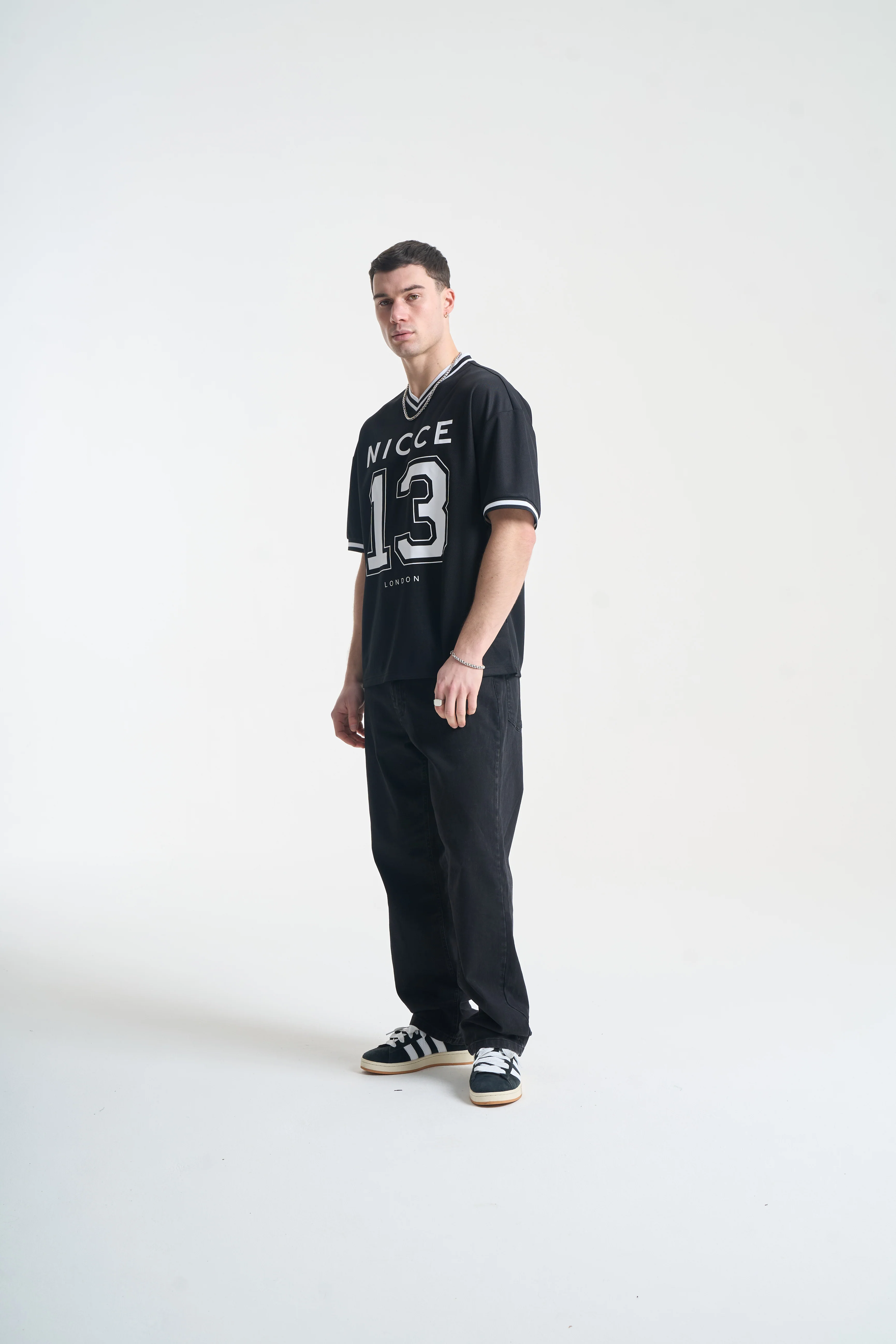 NICCE Mens Pitched Football Shirt | Black - Image 4